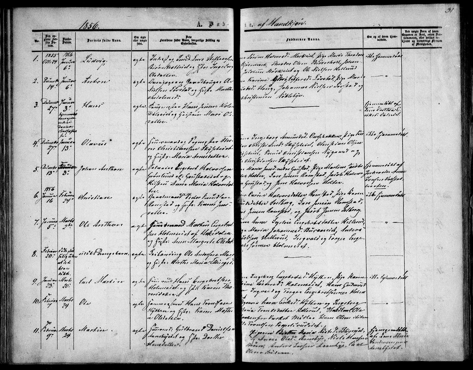 Nittedal prestekontor Kirkebøker, SAO/A-10365a/F/Fa/L0005: Parish register (official) no. I 5, 1850-1862, p. 31