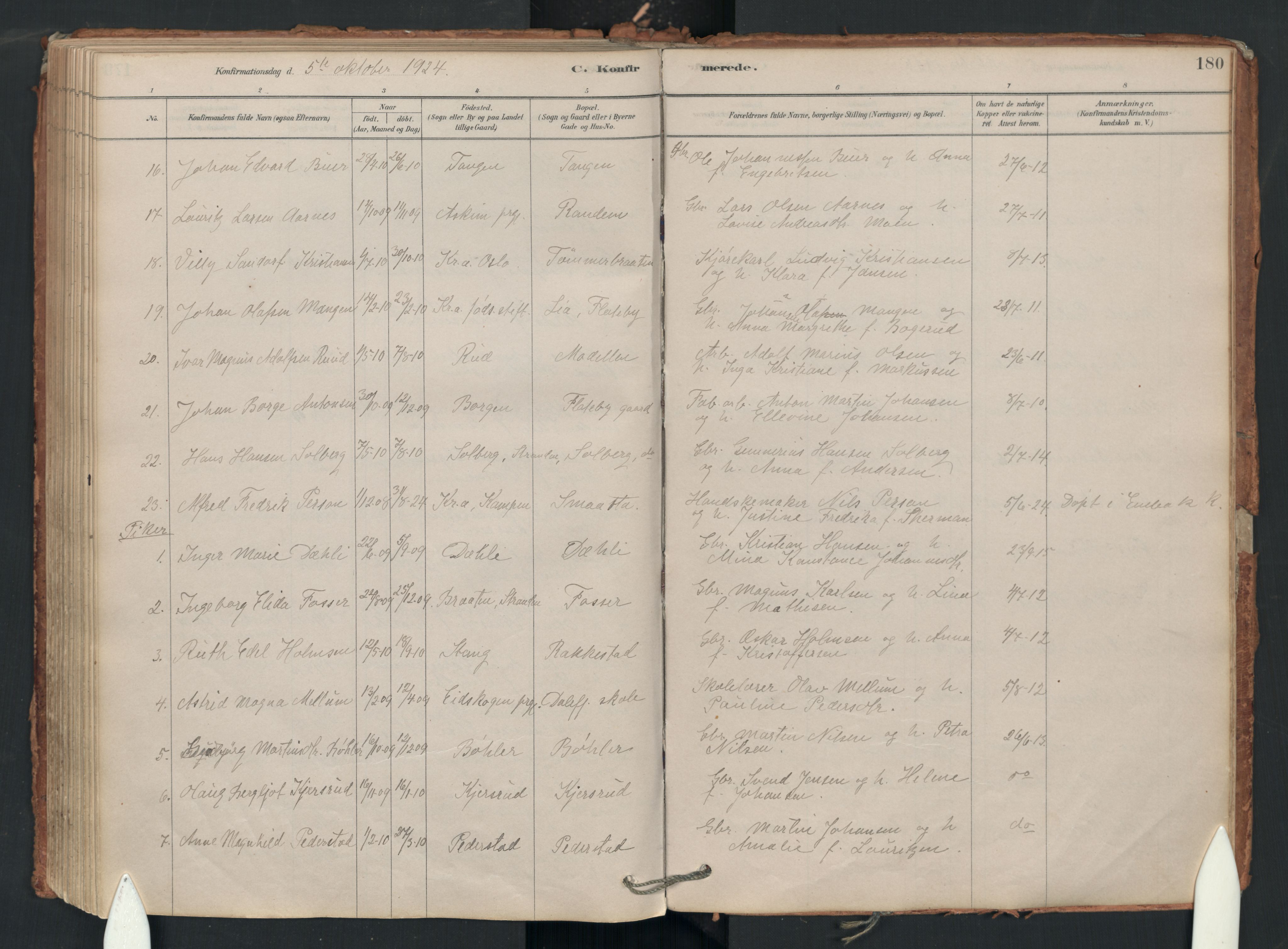 Enebakk prestekontor Kirkebøker, SAO/A-10171c/F/Fa/L0018: Parish register (official) no. I 18, 1877-1930, p. 180