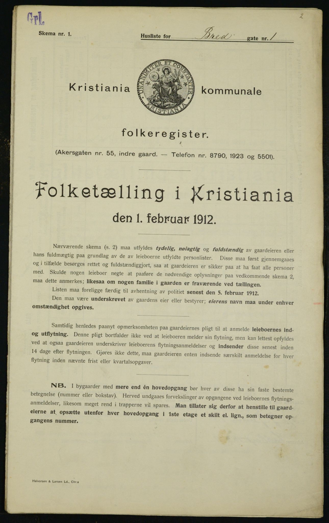 OBA, Municipal Census 1912 for Kristiania, 1912, p. 8002