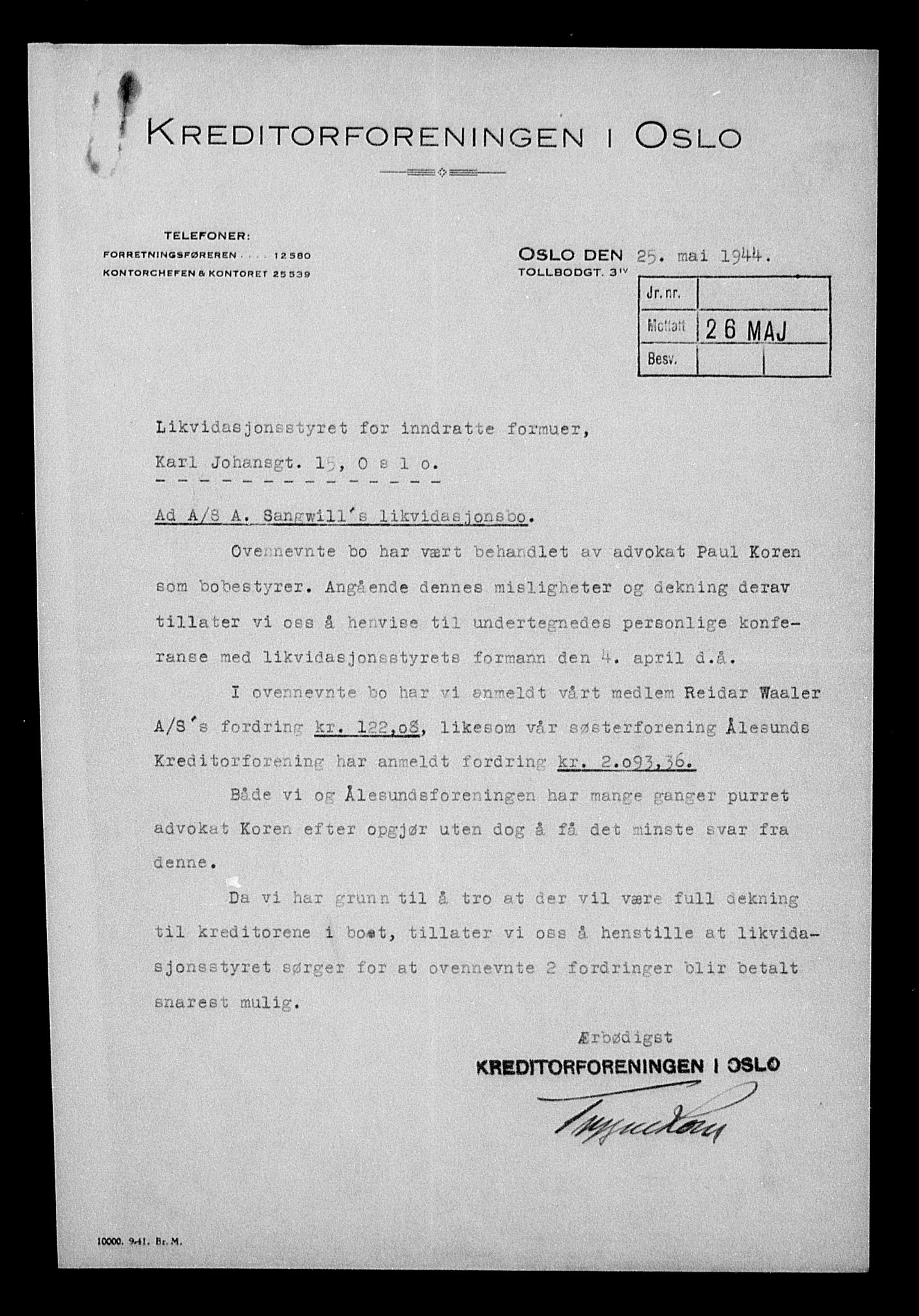 Justisdepartementet, Tilbakeføringskontoret for inndratte formuer, RA/S-1564/H/Hc/Hcc/L0977: --, 1945-1947, p. 70