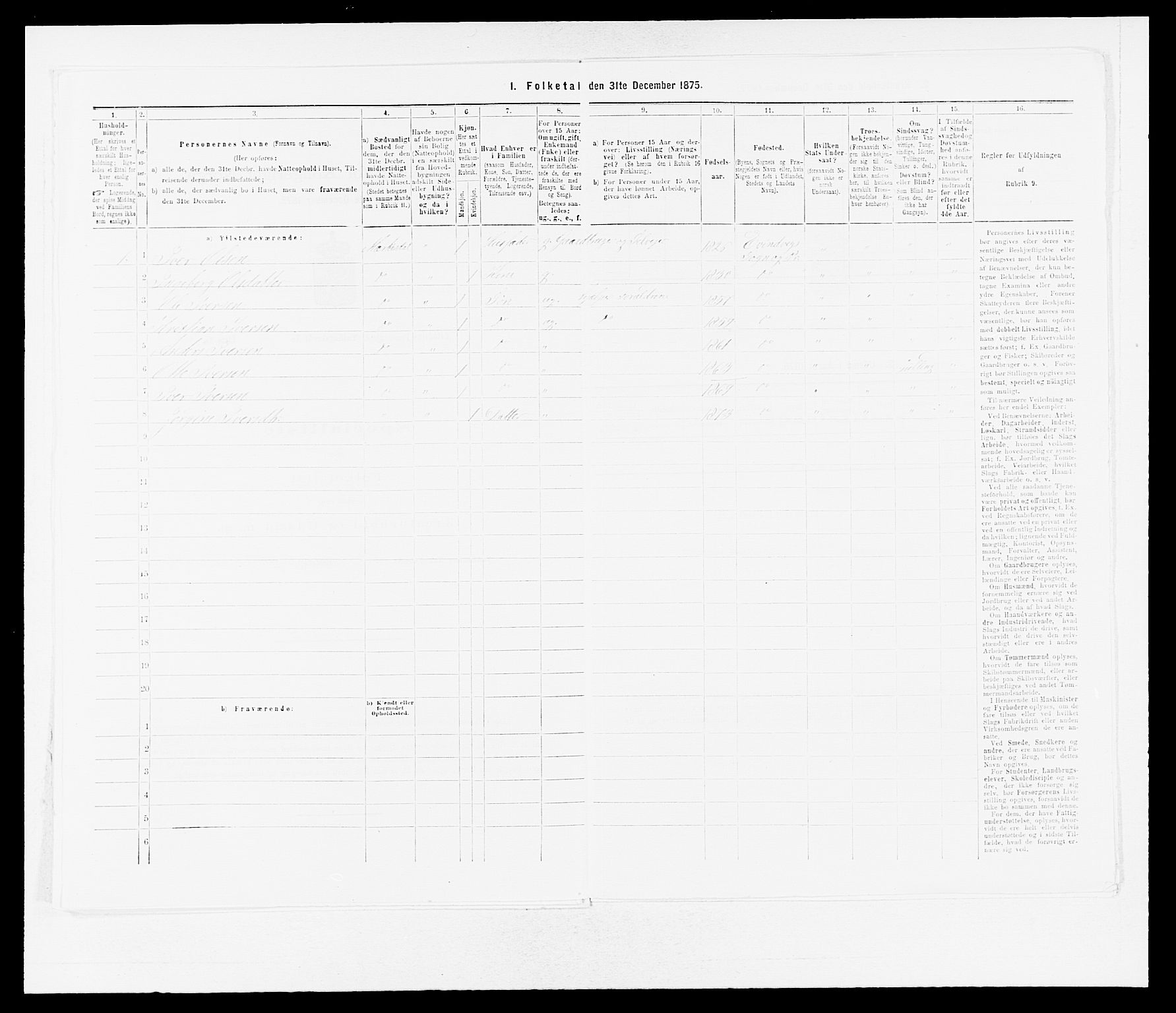 SAB, 1875 census for 1411P Eivindvik, 1875, p. 513