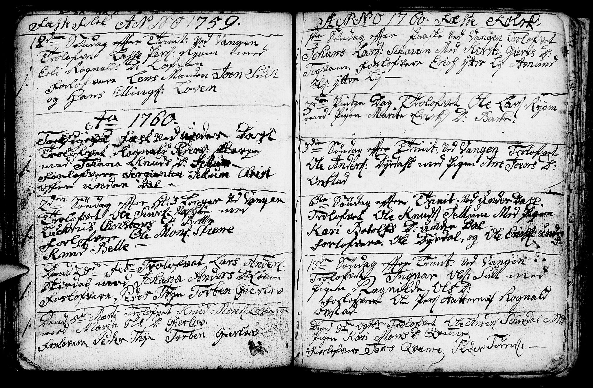 Aurland sokneprestembete, SAB/A-99937/H/Ha/Haa/L0003: Parish register (official) no. A 3, 1735-1761, p. 186