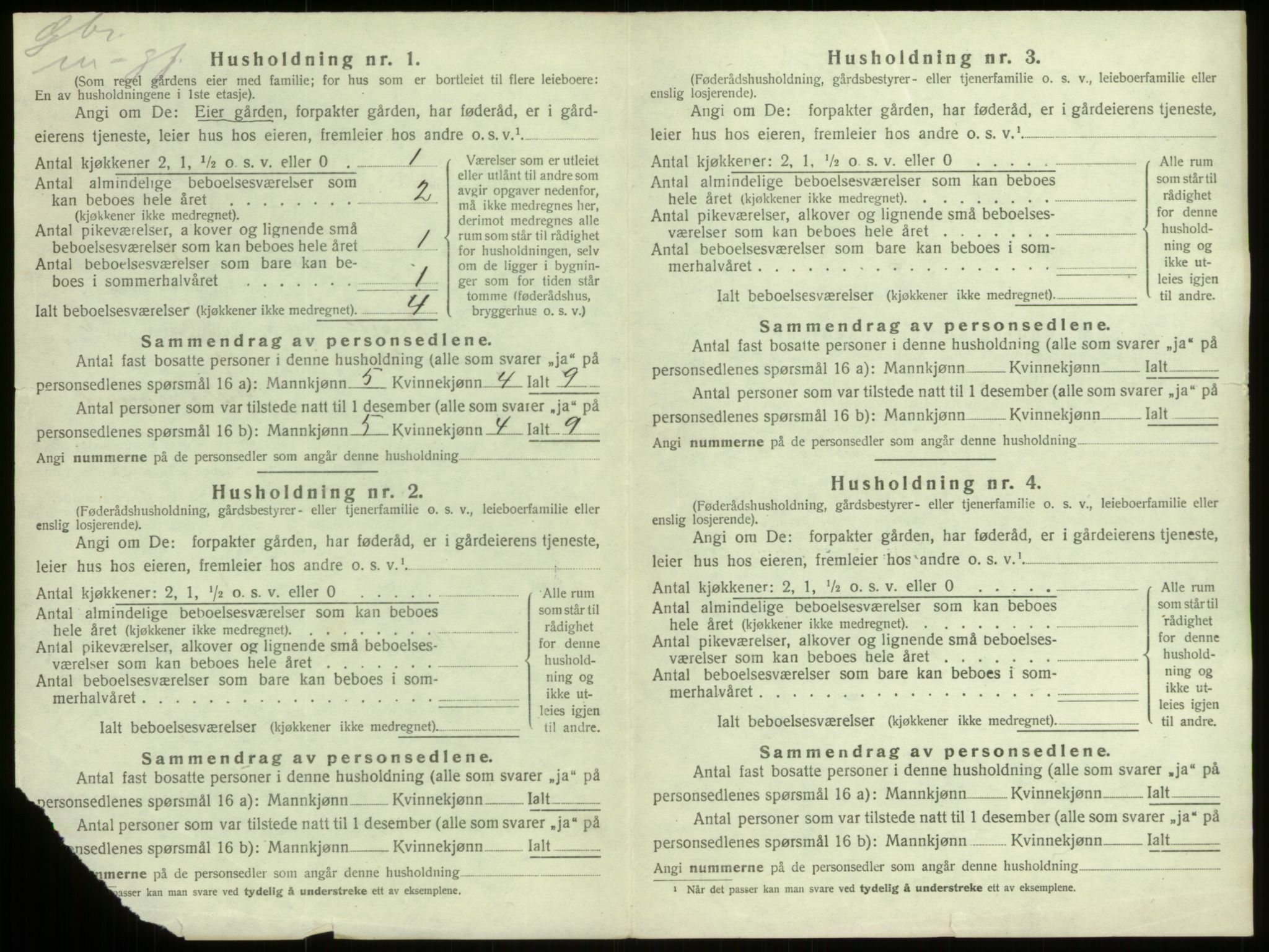 SAB, 1920 census for Davik, 1920, p. 410