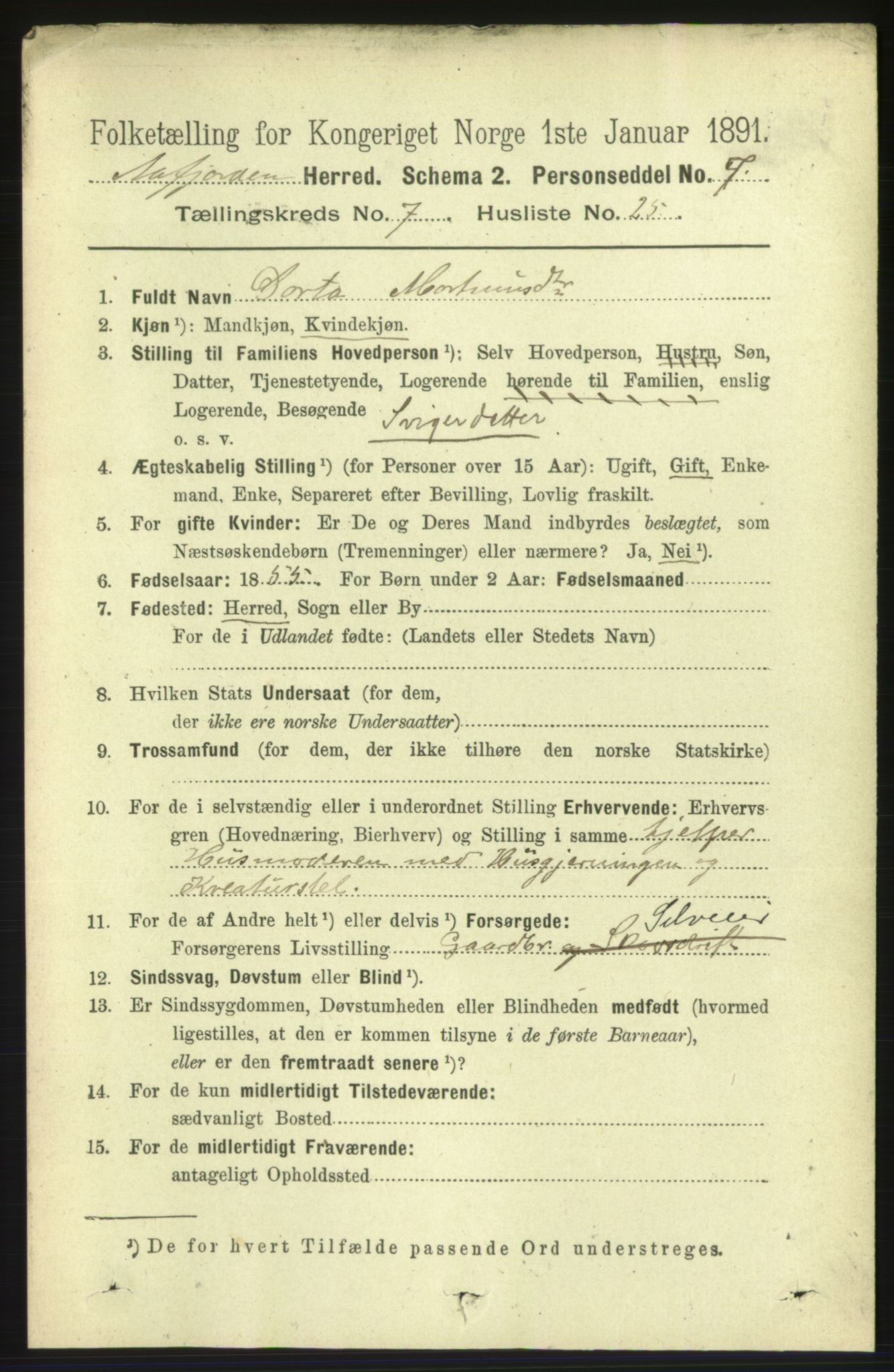 RA, 1891 census for 1630 Åfjord, 1891, p. 1917