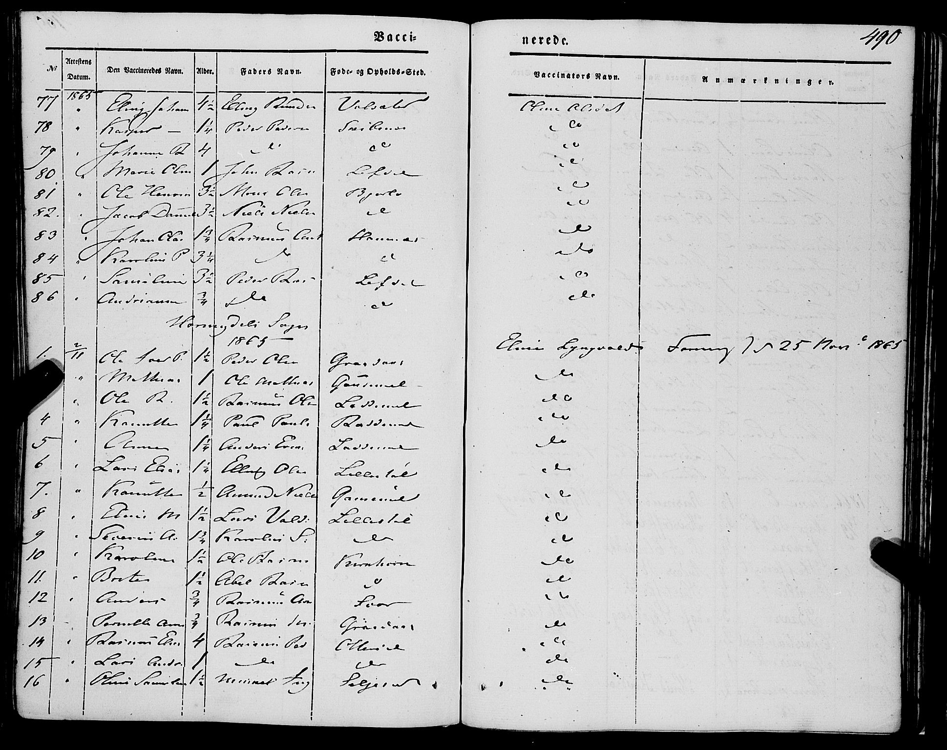 Eid sokneprestembete, SAB/A-82301/H/Haa/Haaa/L0007: Parish register (official) no. A 7, 1844-1858, p. 490