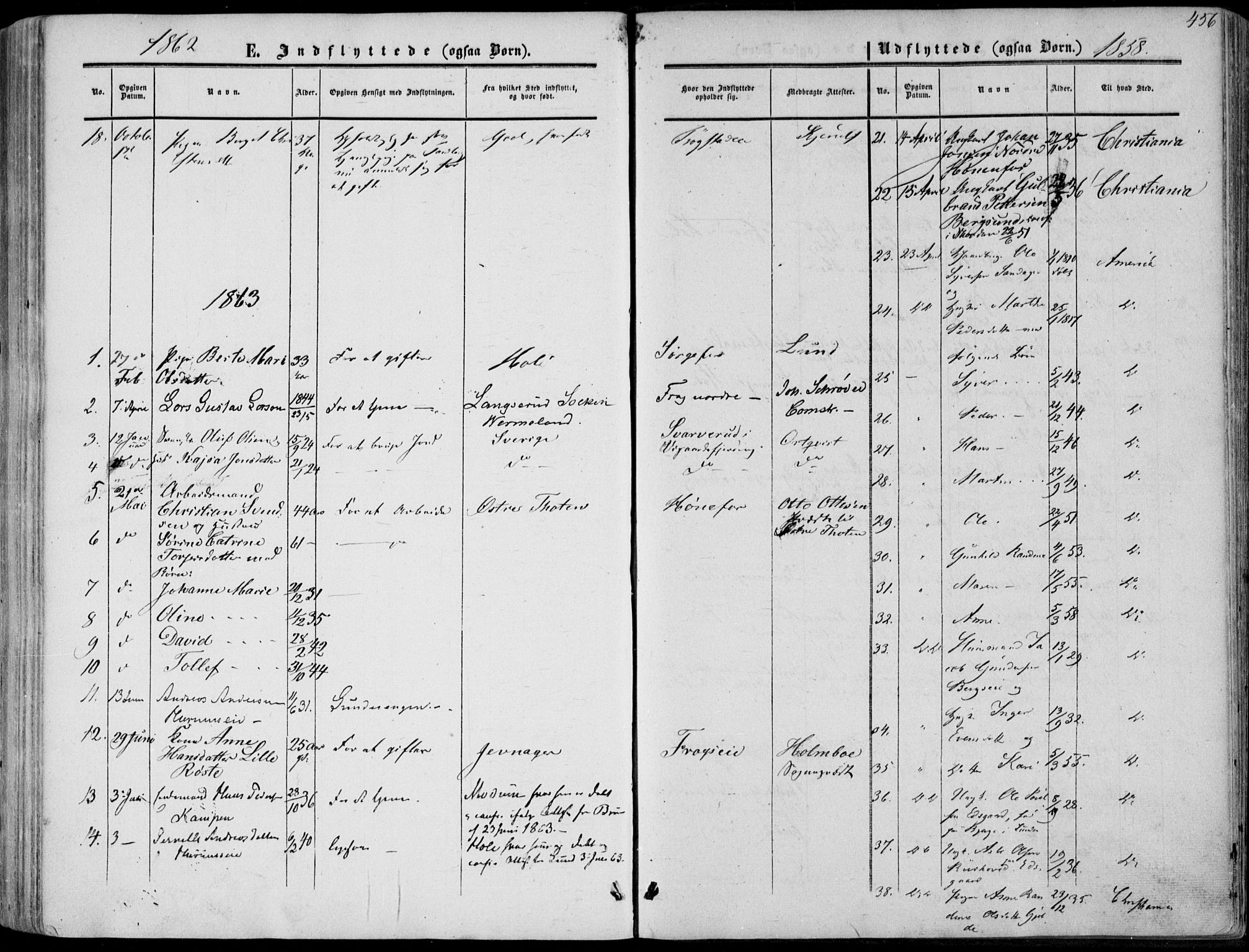 Norderhov kirkebøker, SAKO/A-237/F/Fa/L0012: Parish register (official) no. 12, 1856-1865, p. 456