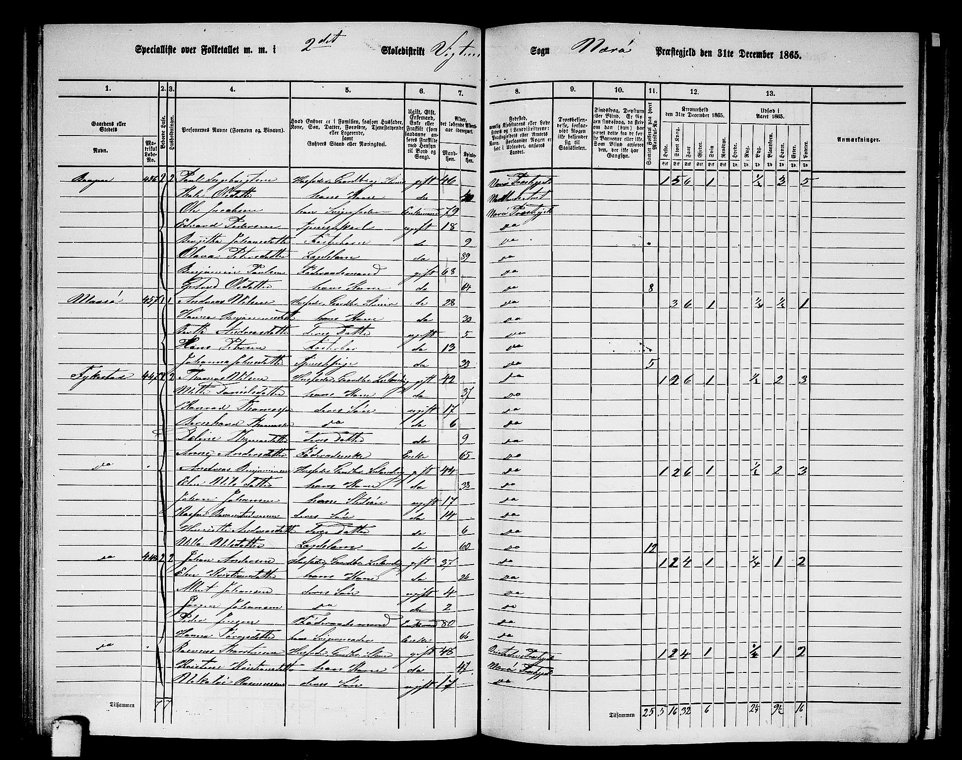 RA, 1865 census for Nærøy, 1865, p. 118