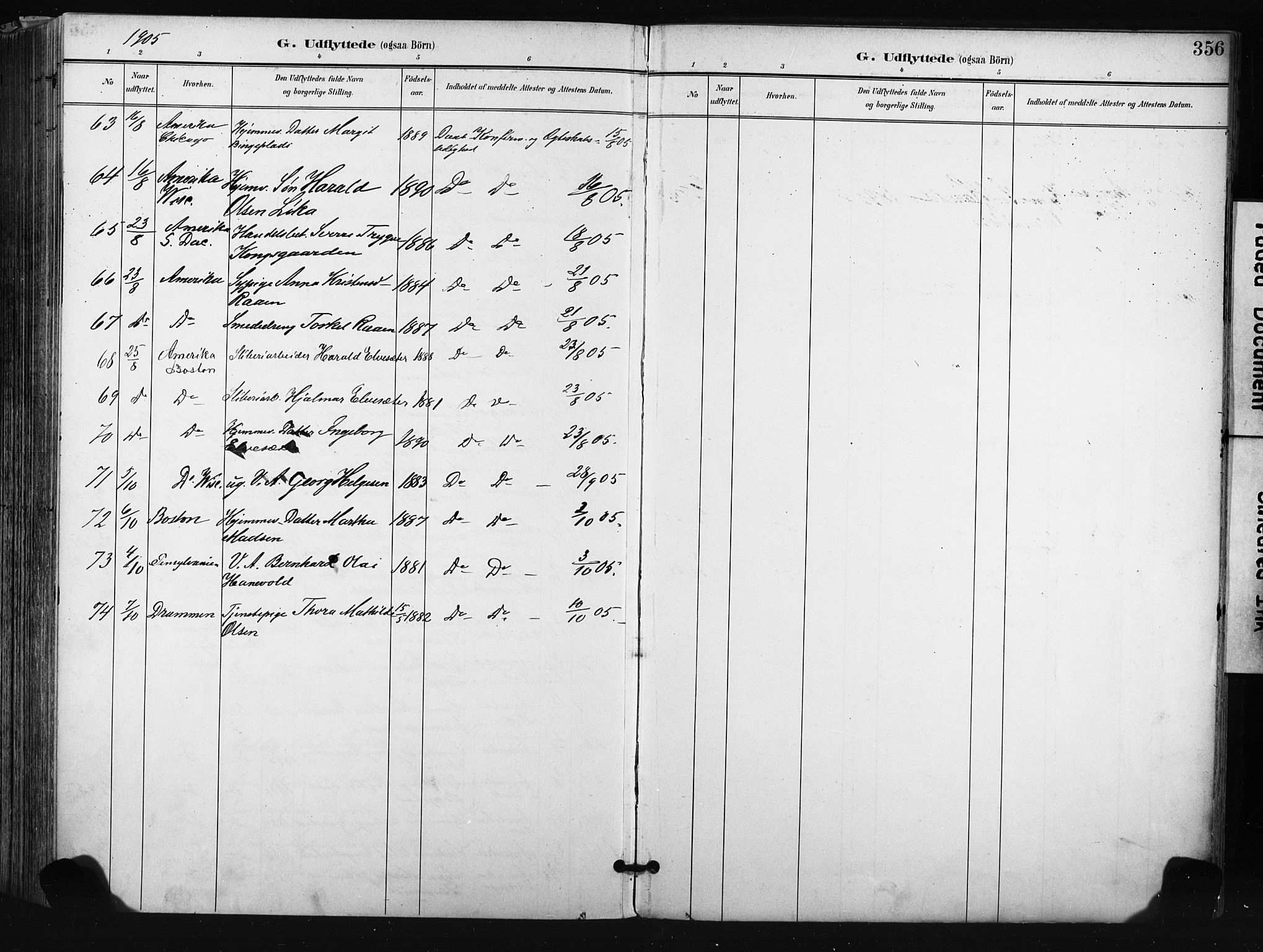 Kongsberg kirkebøker, AV/SAKO-A-22/F/Fb/L0003: Parish register (official) no. II 3, 1896-1905, p. 356