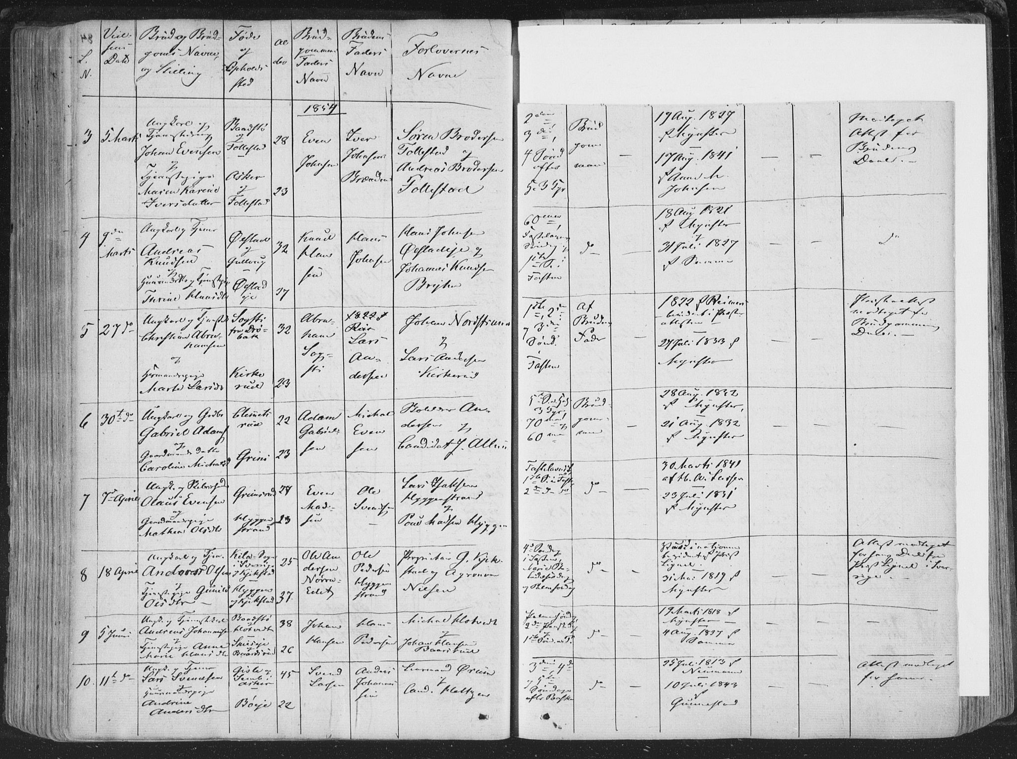 Røyken kirkebøker, AV/SAKO-A-241/F/Fa/L0005: Parish register (official) no. 5, 1833-1856, p. 185