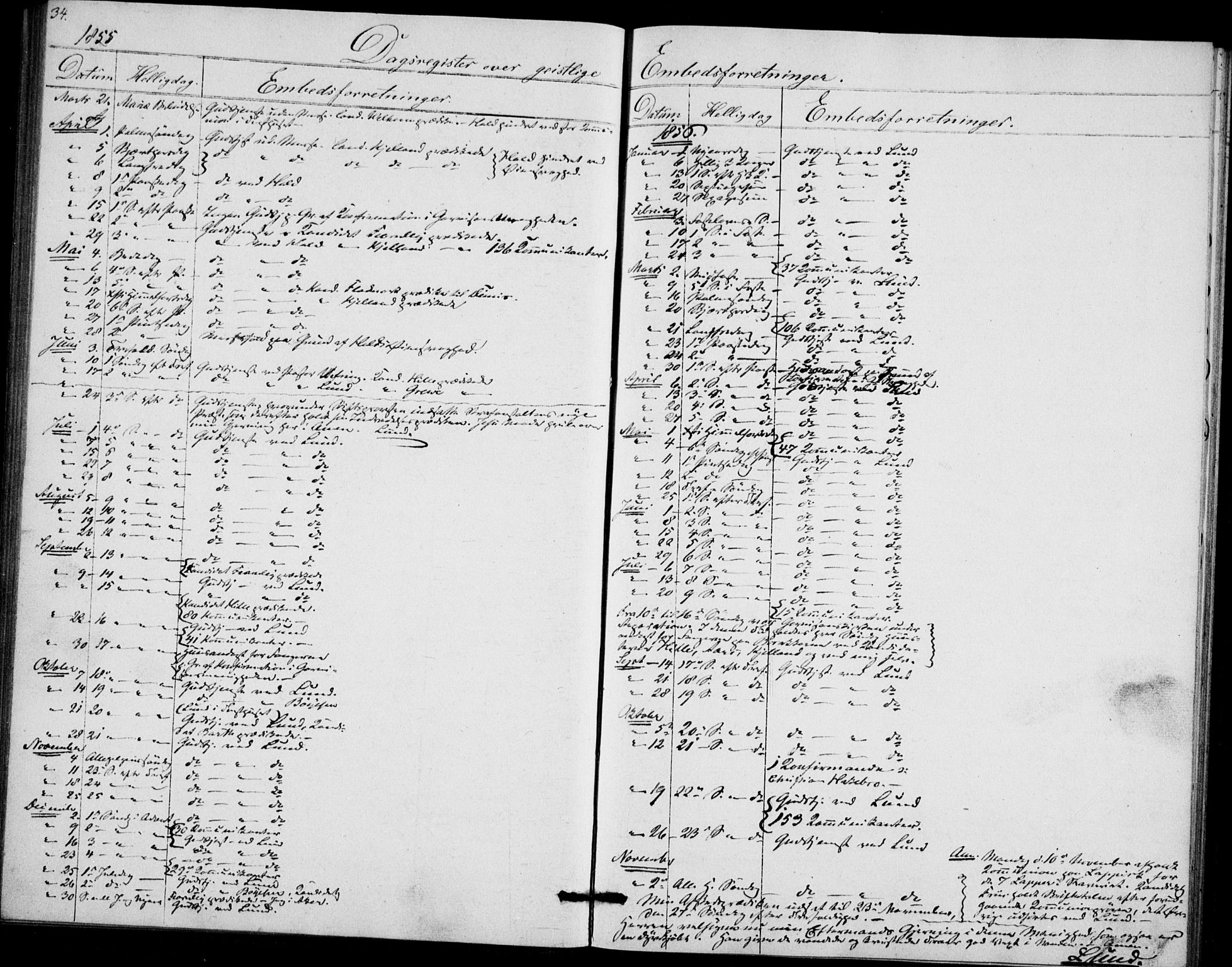 Akershus festnings slaveri Kirkebøker, SAO/A-10841/F/Fa/L0002: Parish register (official) no. 2, 1852-1883, p. 34