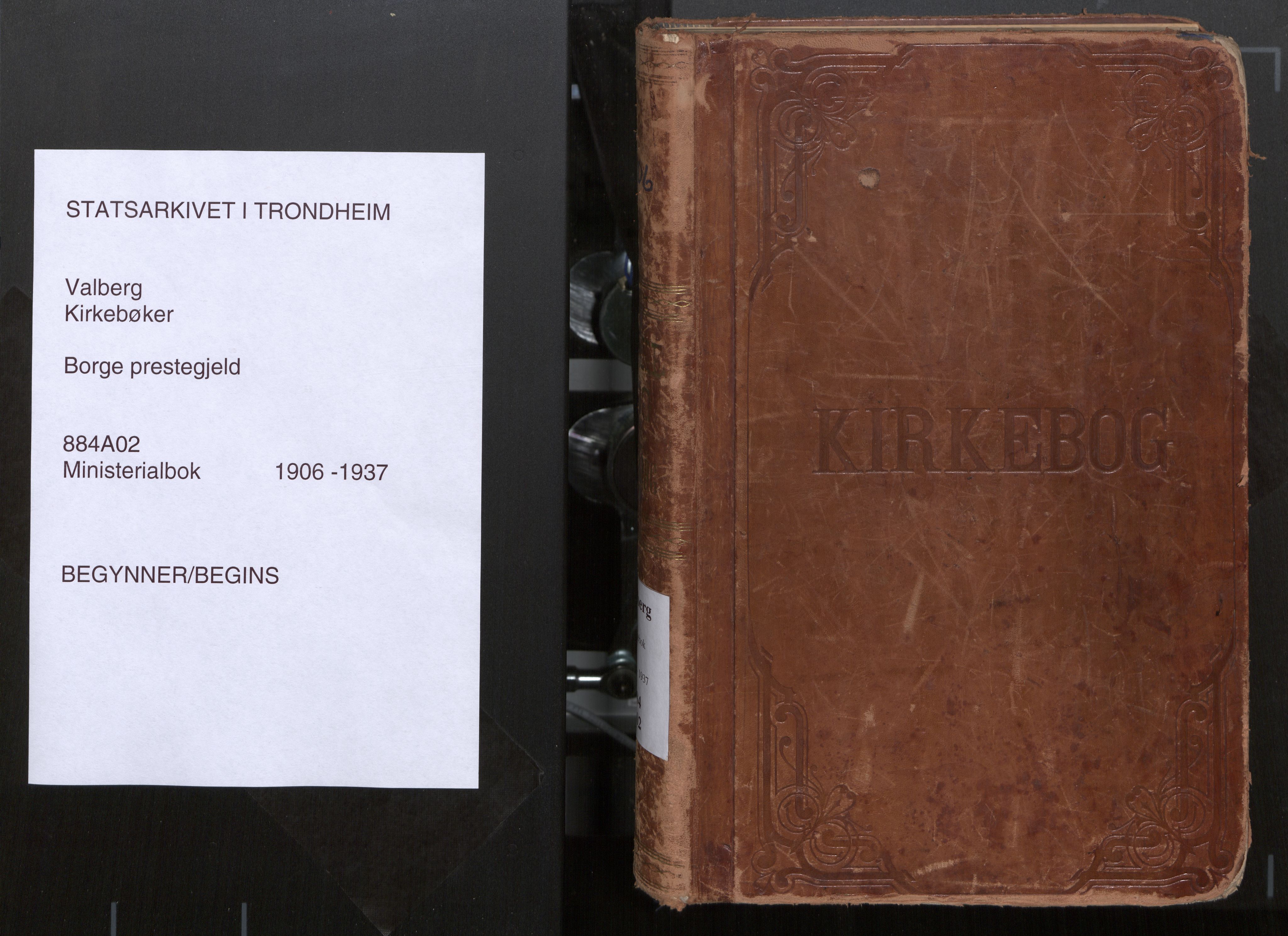 Ministerialprotokoller, klokkerbøker og fødselsregistre - Nordland, SAT/A-1459/884/L1194: Parish register (official) no. 884A02, 1906-1937