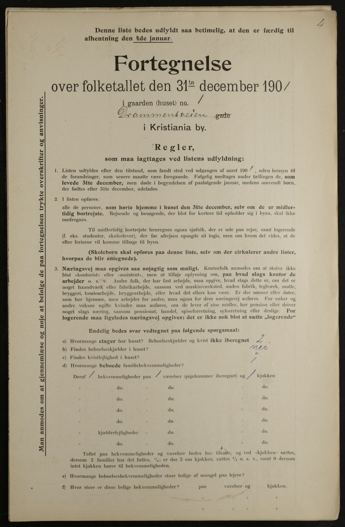 OBA, Municipal Census 1901 for Kristiania, 1901, p. 2628