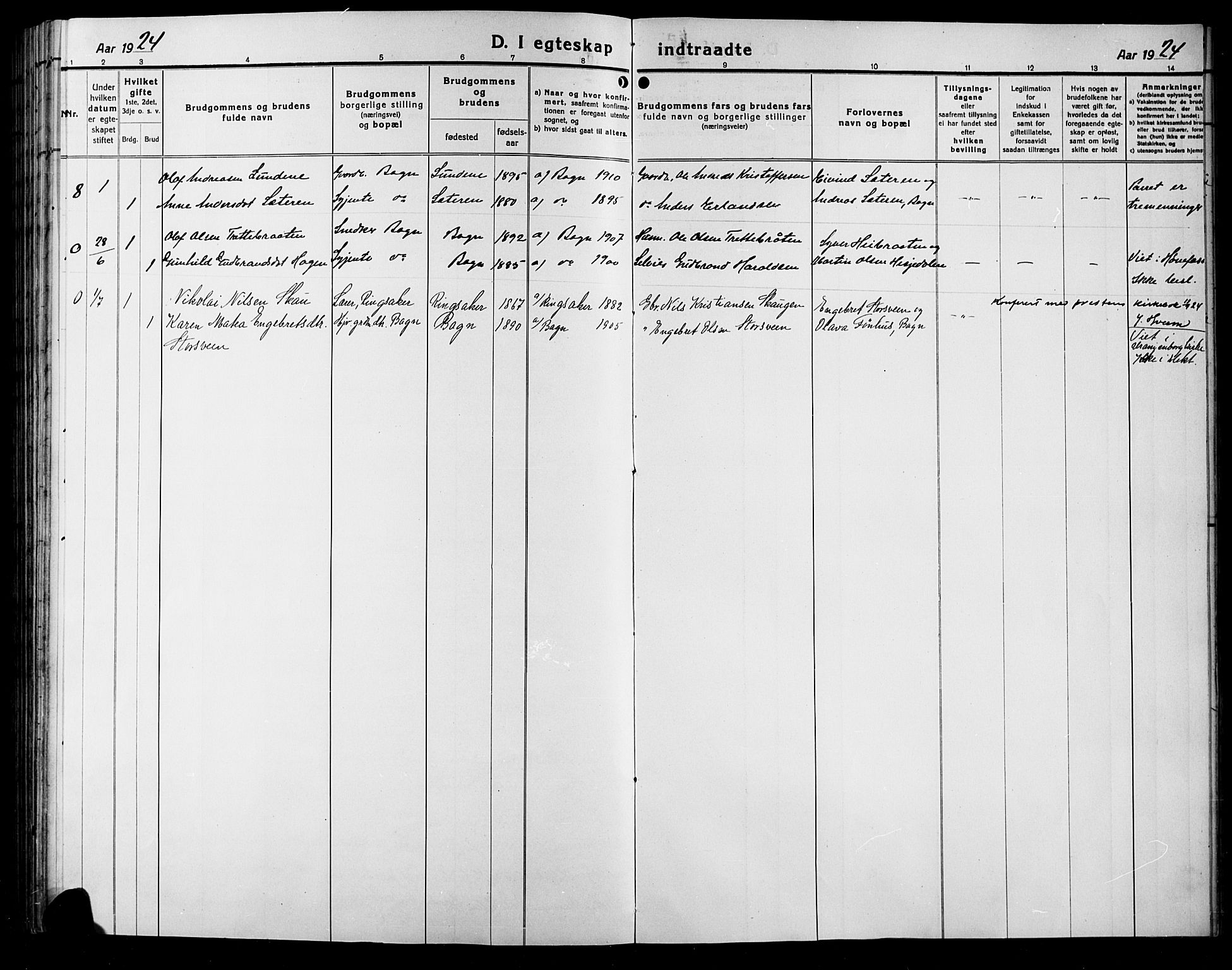 Sør-Aurdal prestekontor, SAH/PREST-128/H/Ha/Hab/L0009: Parish register (copy) no. 9, 1894-1924