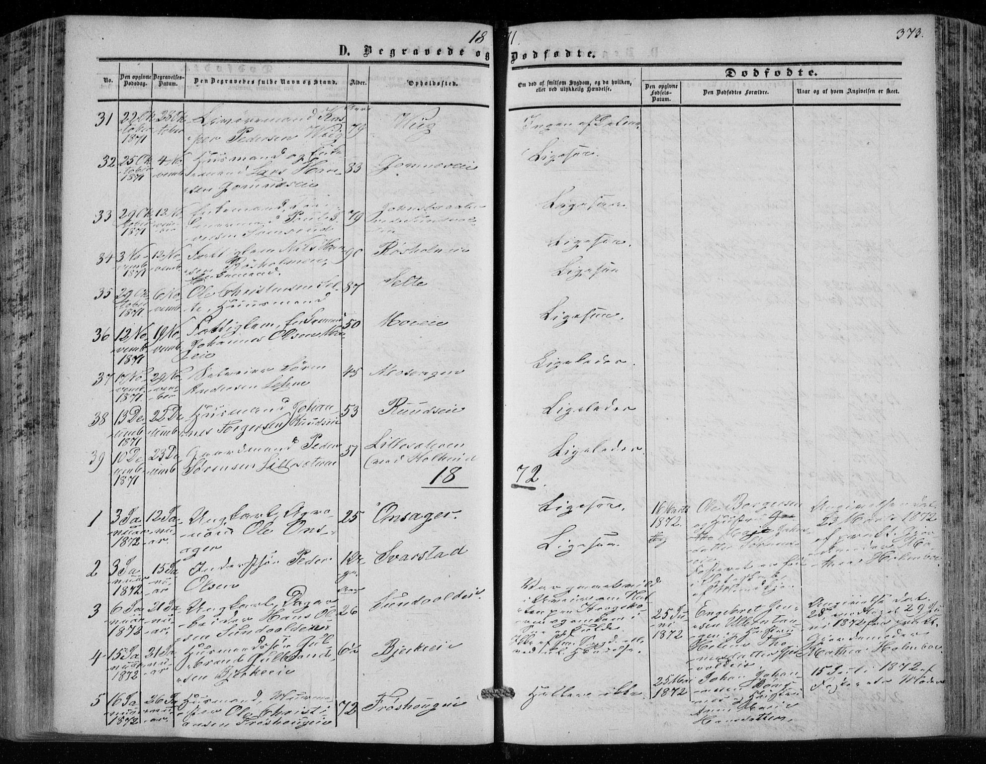 Hole kirkebøker, SAKO/A-228/F/Fa/L0006: Parish register (official) no. I 6, 1852-1872, p. 373