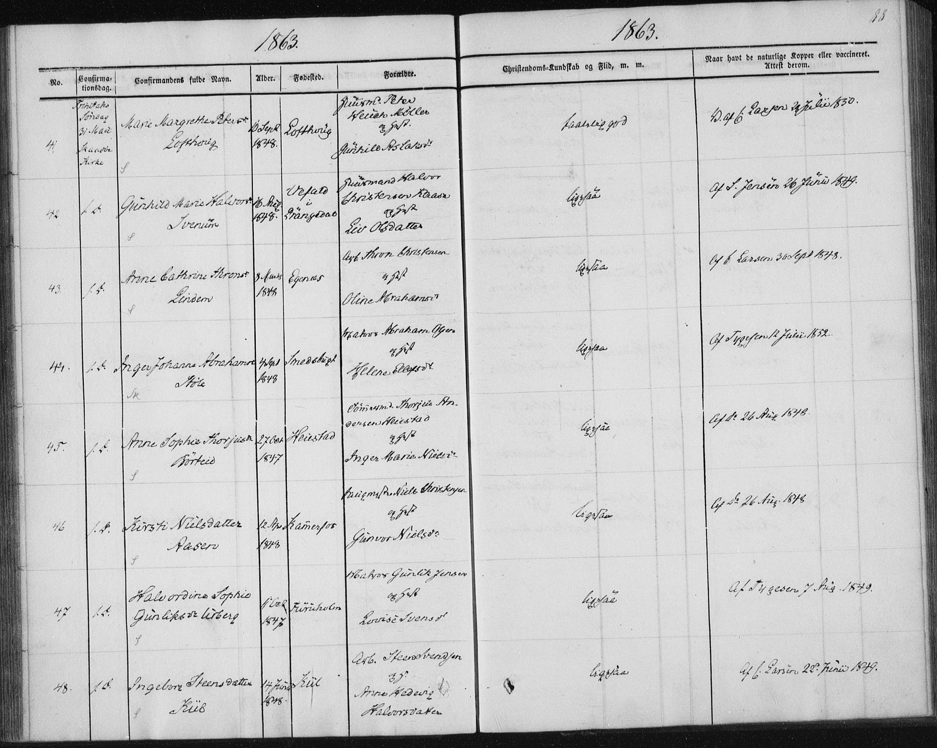 Sannidal kirkebøker, AV/SAKO-A-296/F/Fa/L0009: Parish register (official) no. 9, 1855-1873, p. 88