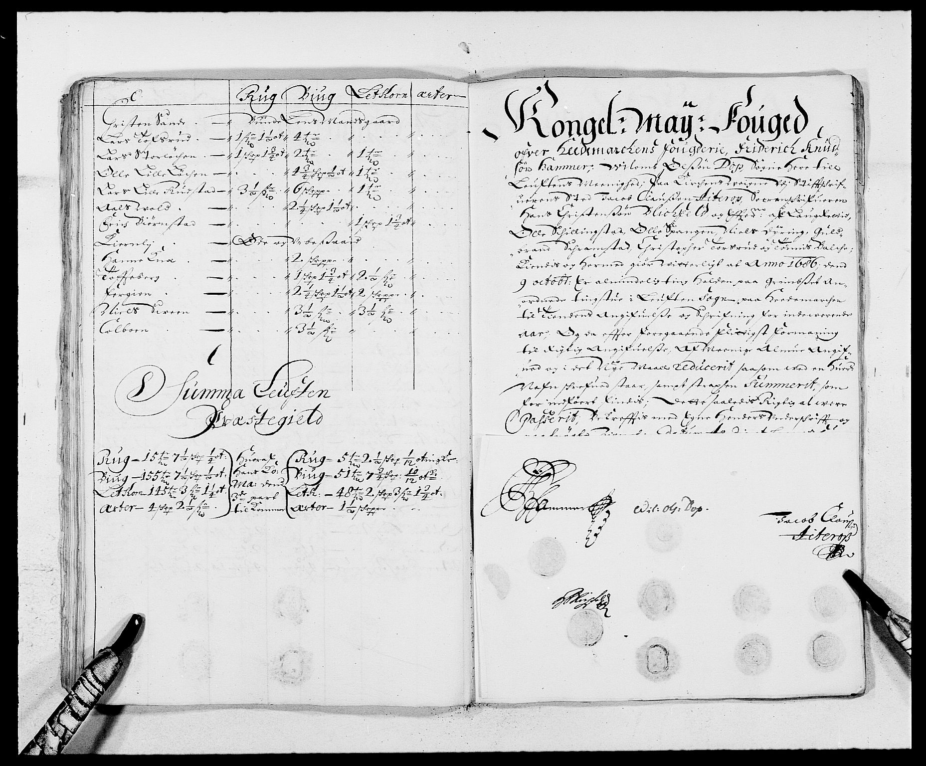 Rentekammeret inntil 1814, Reviderte regnskaper, Fogderegnskap, AV/RA-EA-4092/R16/L1027: Fogderegnskap Hedmark, 1686, p. 241