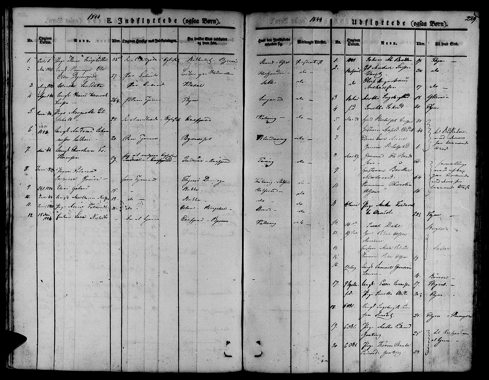 Ministerialprotokoller, klokkerbøker og fødselsregistre - Sør-Trøndelag, SAT/A-1456/657/L0703: Parish register (official) no. 657A04, 1831-1846, p. 229