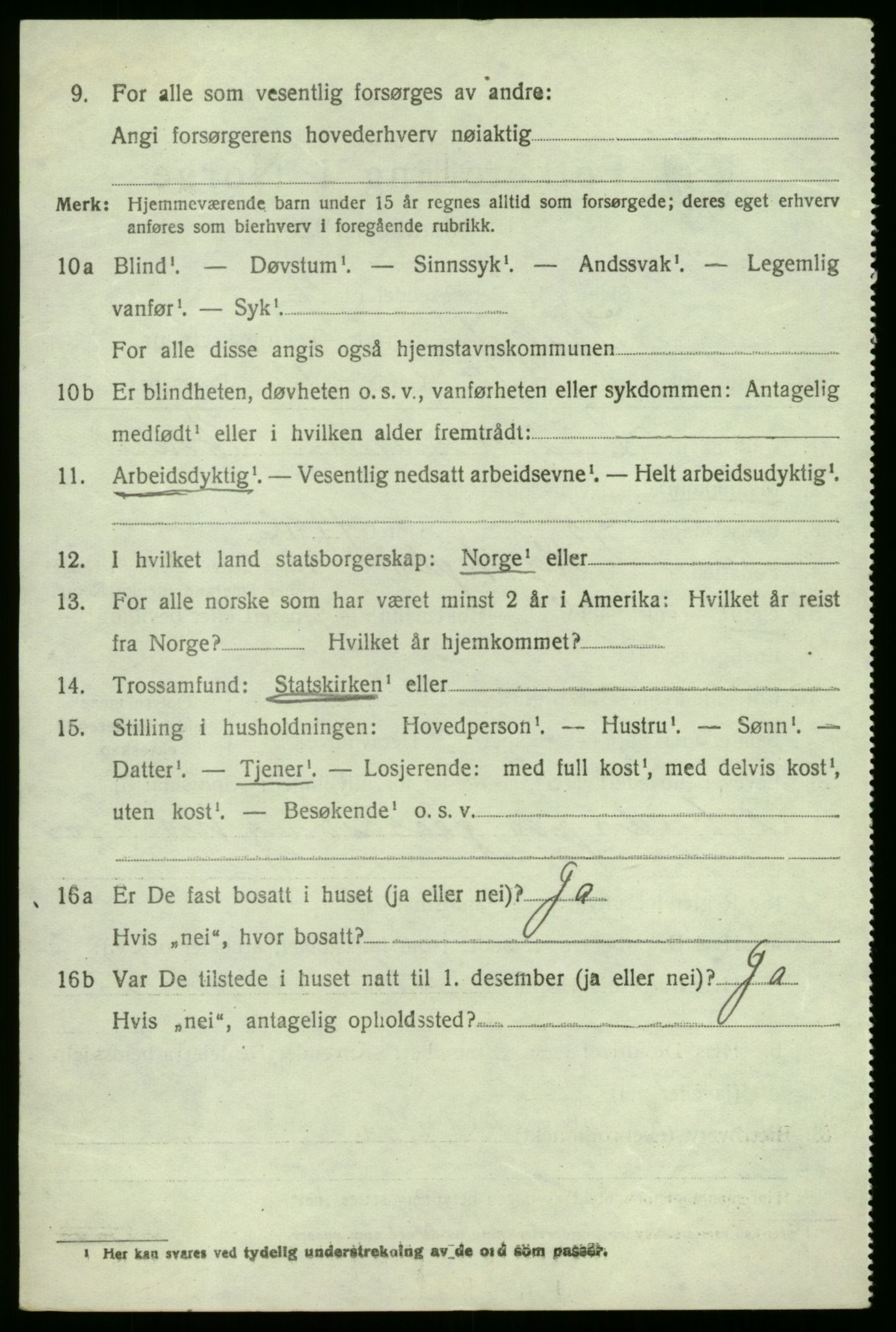 SAB, 1920 census for Kyrkjebø, 1920, p. 1236