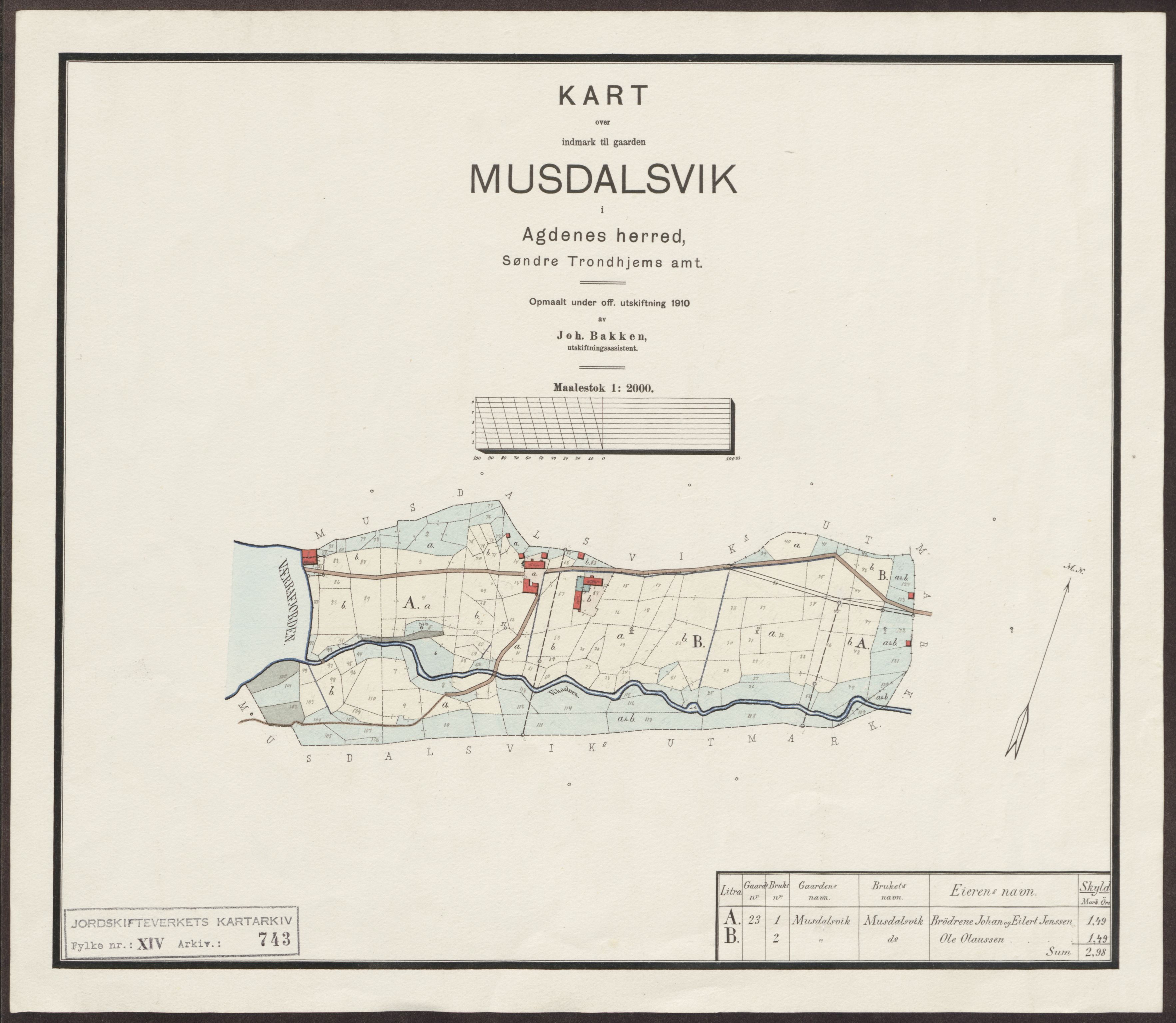Jordskifteverkets kartarkiv, RA/S-3929/T, 1859-1988, p. 1126