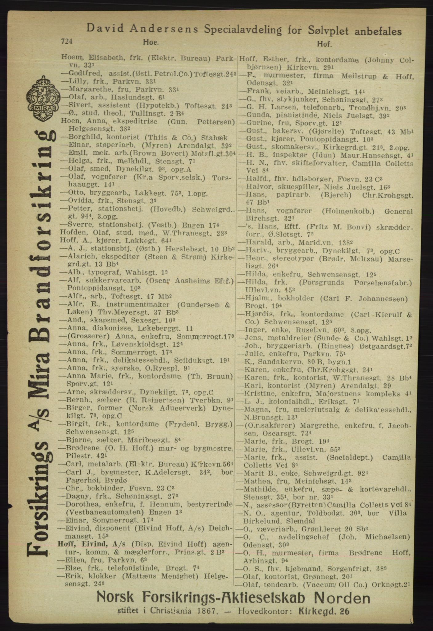 Kristiania/Oslo adressebok, PUBL/-, 1918, p. 749
