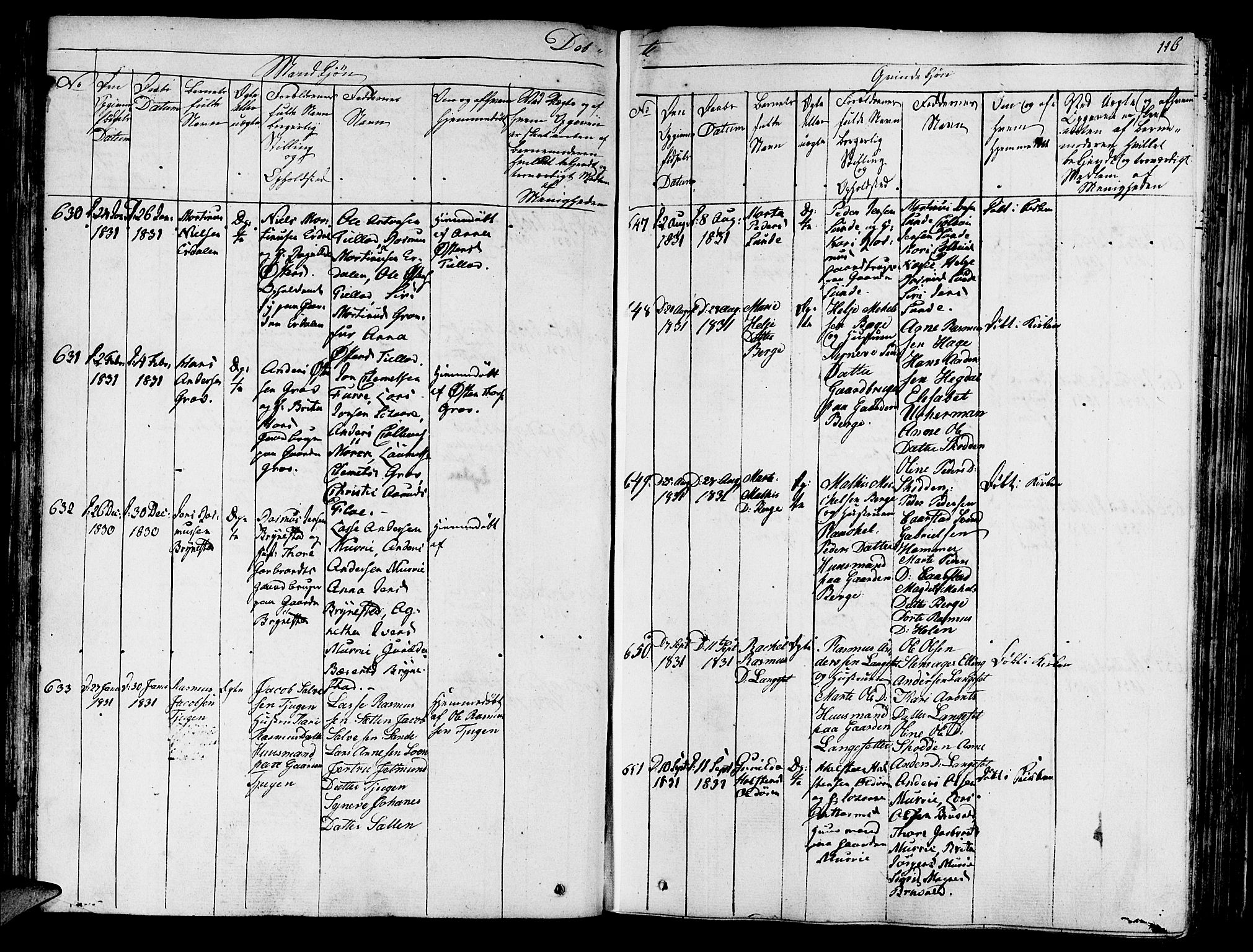 Innvik sokneprestembete, AV/SAB-A-80501: Parish register (official) no. A 3, 1820-1832, p. 116