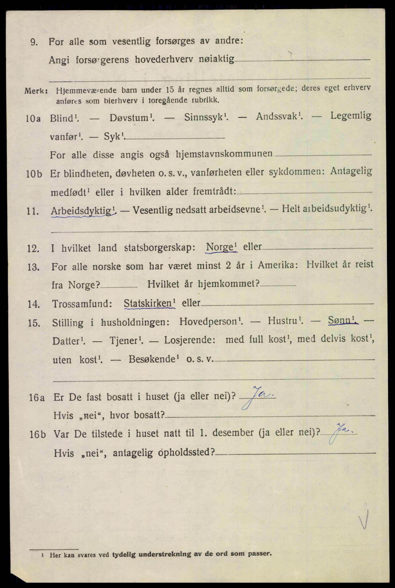 SAH, 1920 census for Alvdal, 1920, p. 897