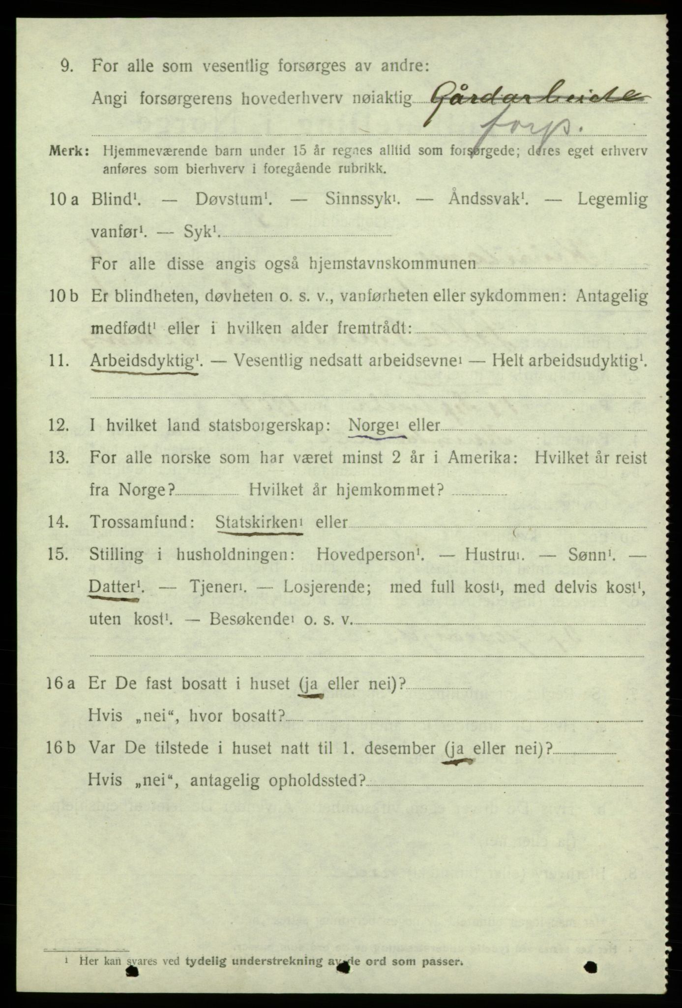 SAB, 1920 census for Kvinnherad, 1920, p. 6227