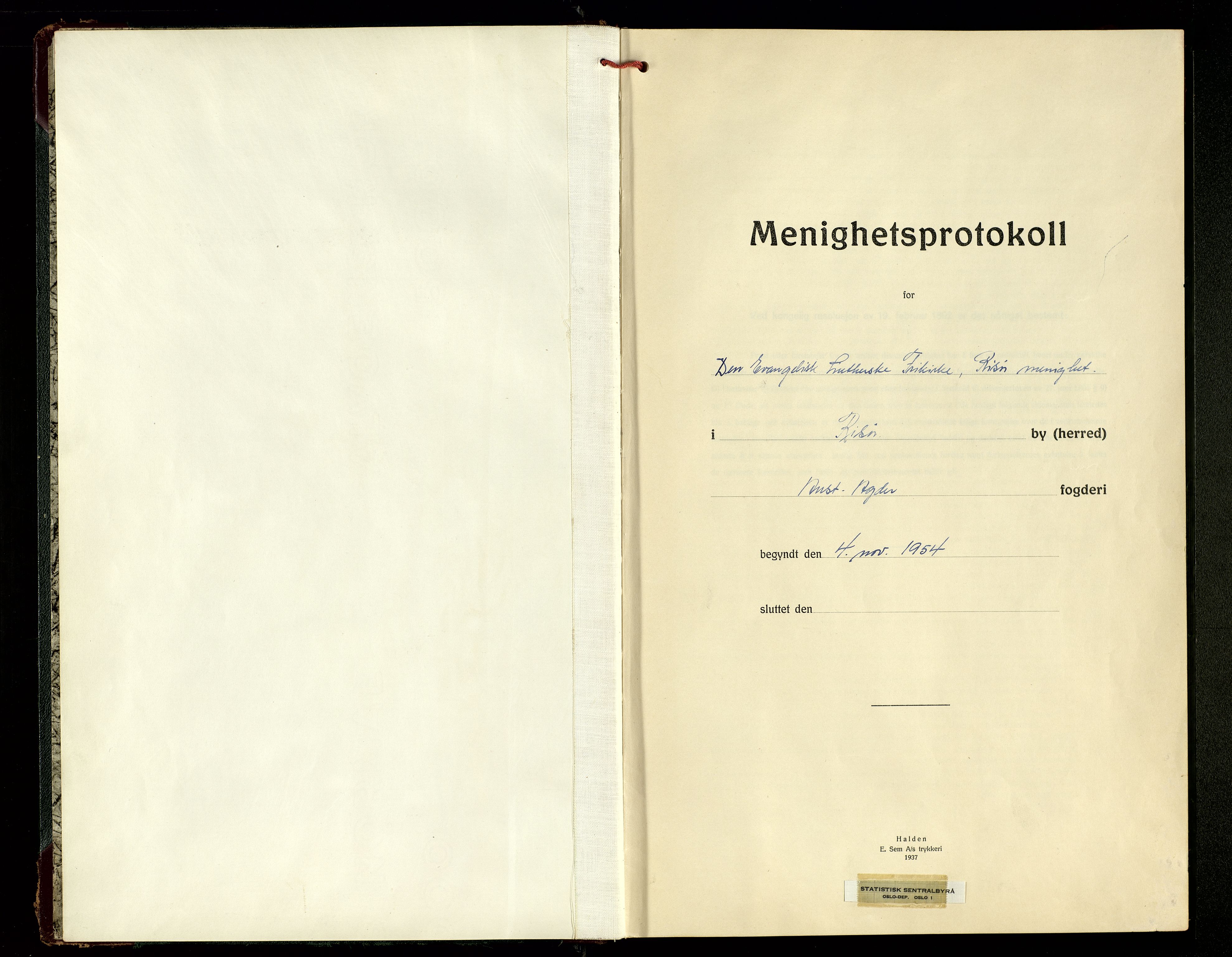 Den evangelisk-lutherske frimenighet, Risør, AV/SAK-1292-0007/F/Fa/L0003: Dissenter register no. F 19, 1954-1995