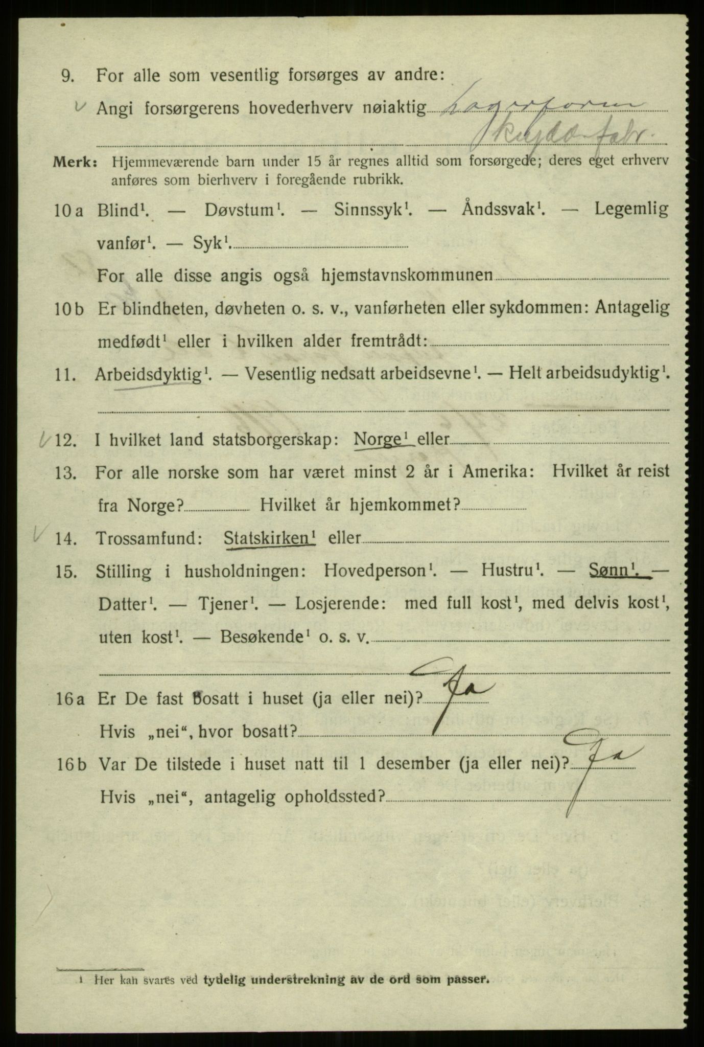 SAB, 1920 census for Bergen, 1920, p. 153129