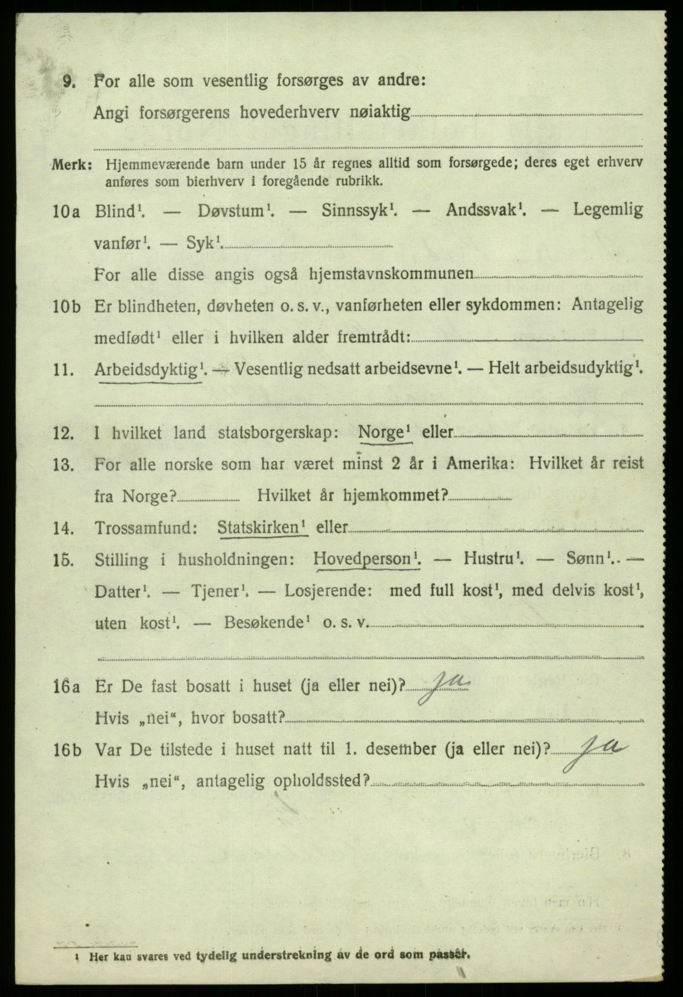 SAB, 1920 census for Kvam, 1920, p. 8162