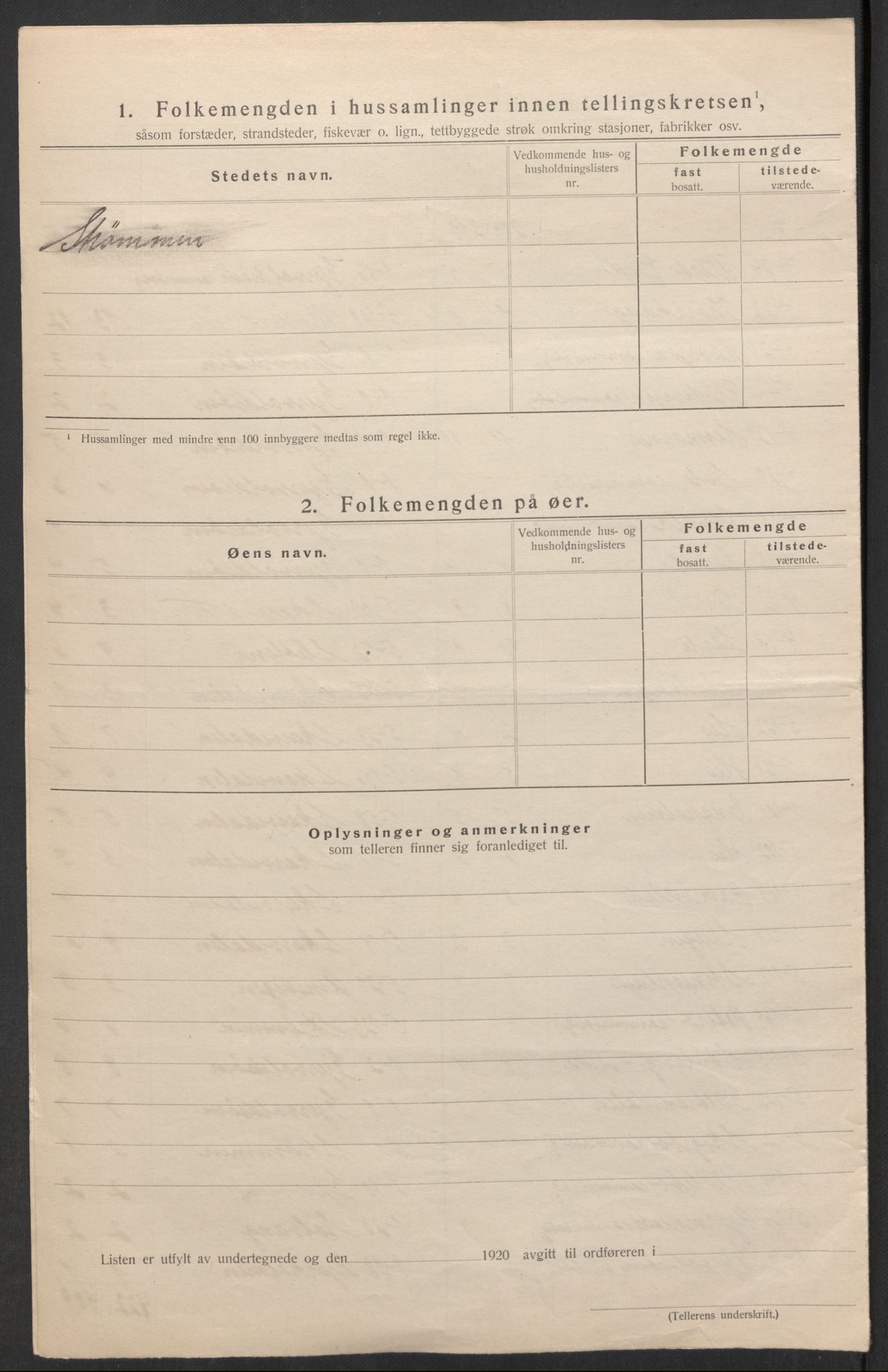 SAK, 1920 census for Hisøy, 1920, p. 9