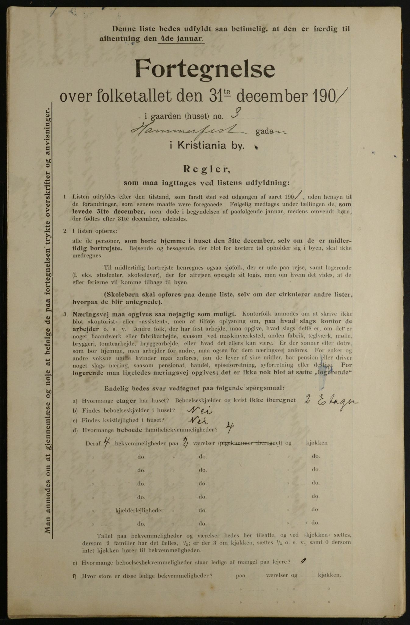 OBA, Municipal Census 1901 for Kristiania, 1901, p. 5520