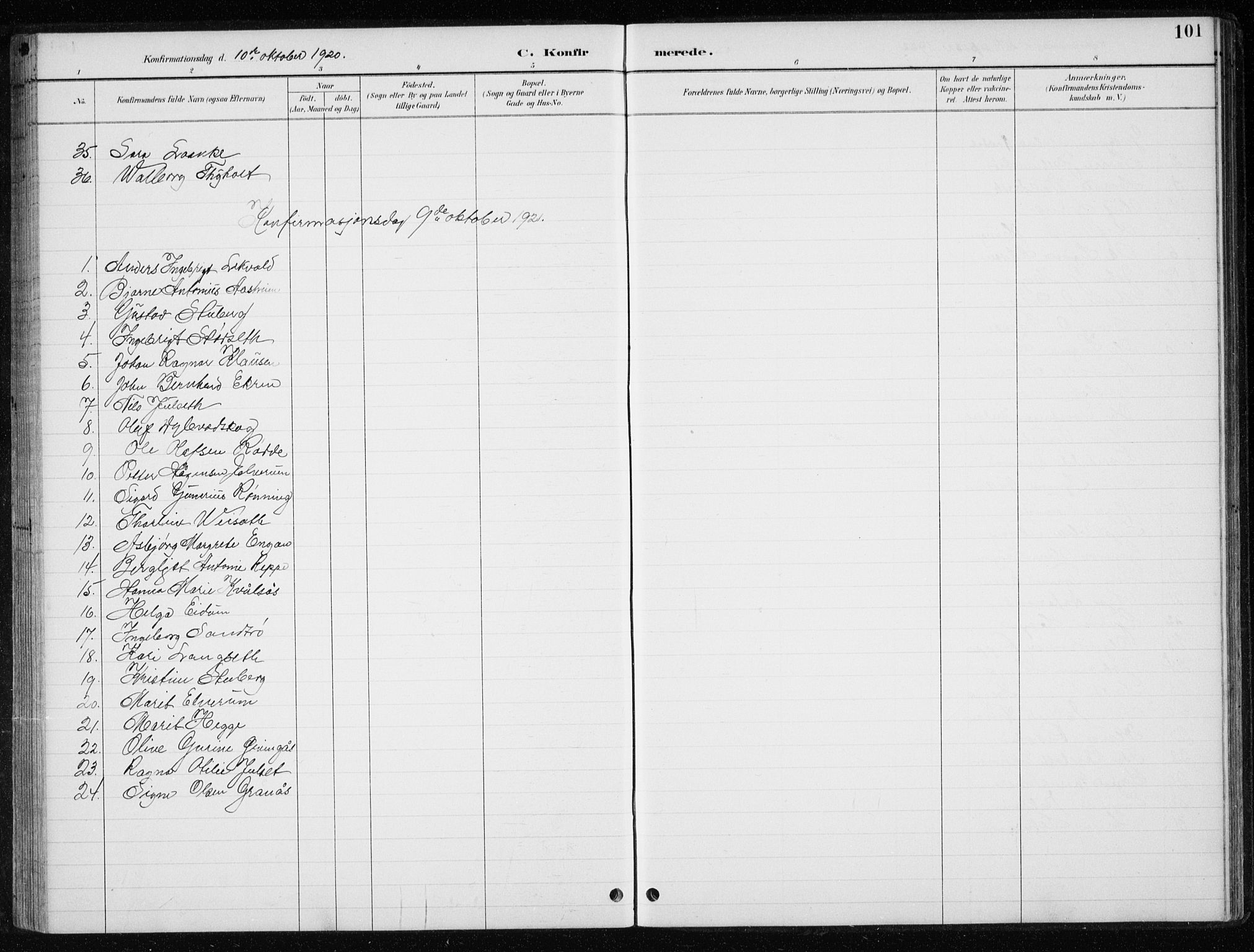 Ministerialprotokoller, klokkerbøker og fødselsregistre - Nord-Trøndelag, AV/SAT-A-1458/710/L0096: Parish register (copy) no. 710C01, 1892-1925, p. 101