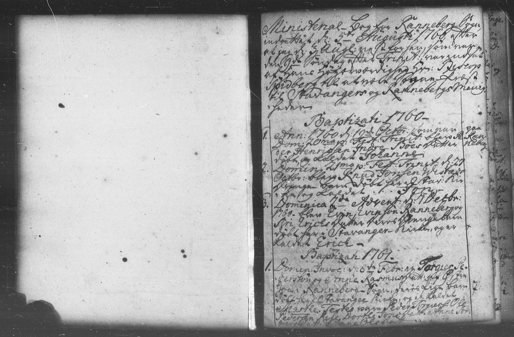 Domkirken sokneprestkontor, SAST/A-101812/001/30/30BB/L0005: Parish register (copy) no. B 5 /2, 1760-1781
