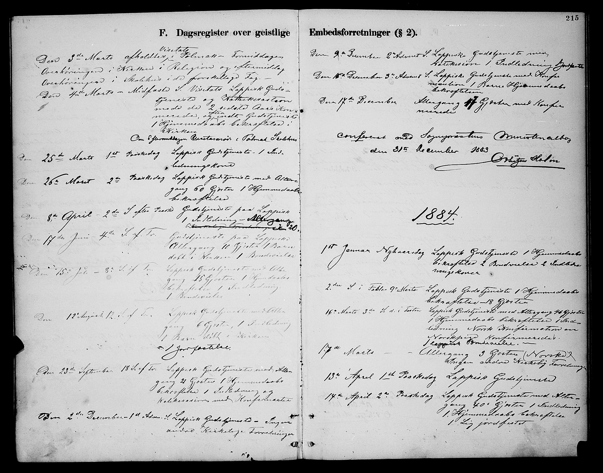 Nesseby sokneprestkontor, AV/SATØ-S-1330/H/Hb/L0007klokker: Parish register (copy) no. 7, 1877-1884, p. 215