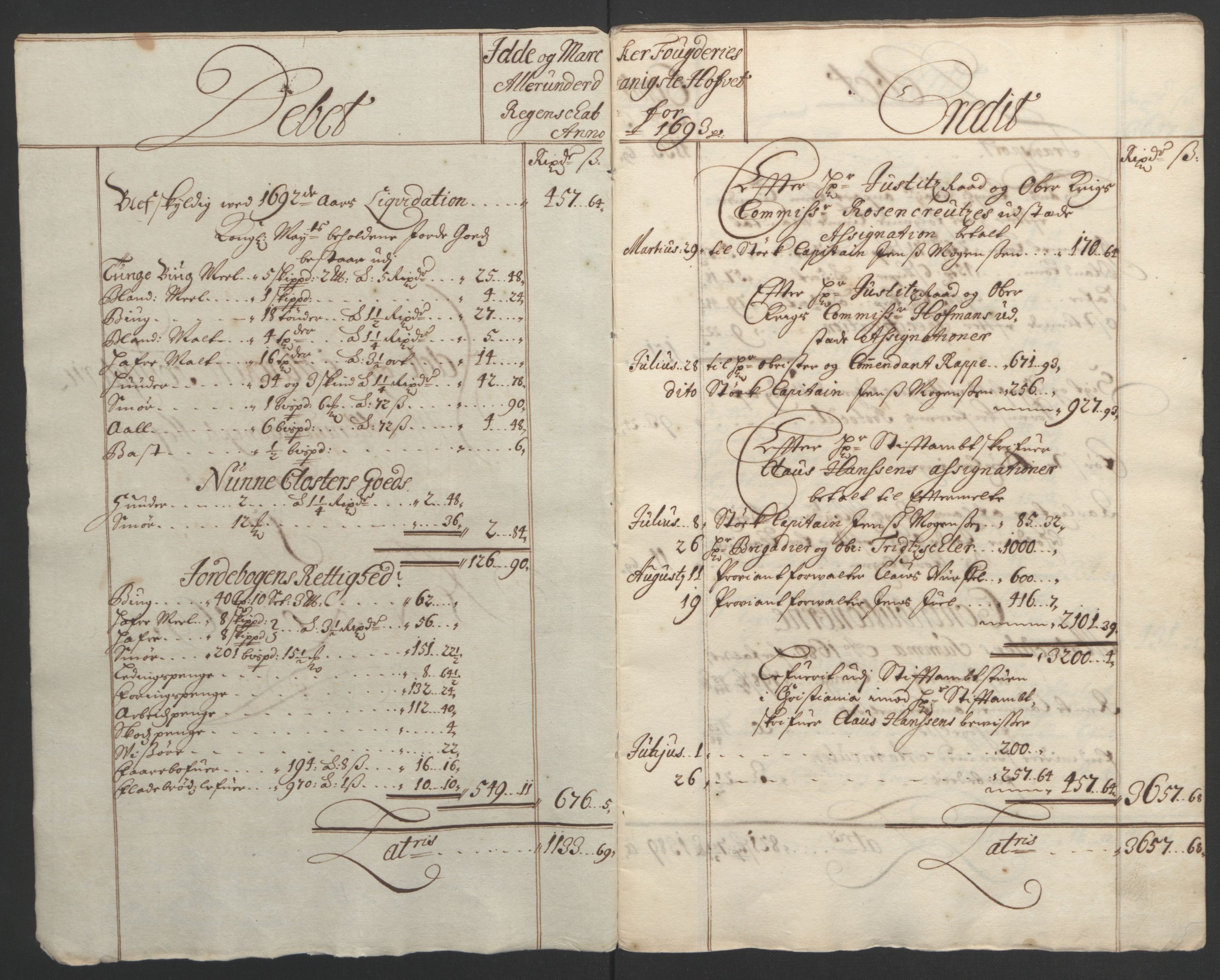 Rentekammeret inntil 1814, Reviderte regnskaper, Fogderegnskap, RA/EA-4092/R01/L0011: Fogderegnskap Idd og Marker, 1692-1693, p. 194