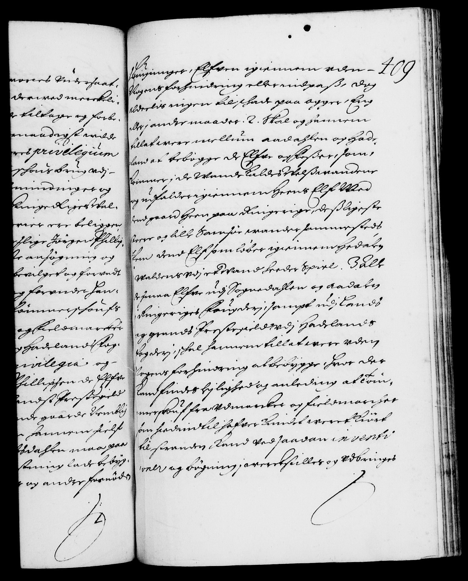 Danske Kanselli 1572-1799, AV/RA-EA-3023/F/Fc/Fca/Fcaa/L0011: Norske registre (mikrofilm), 1670-1673, p. 409a