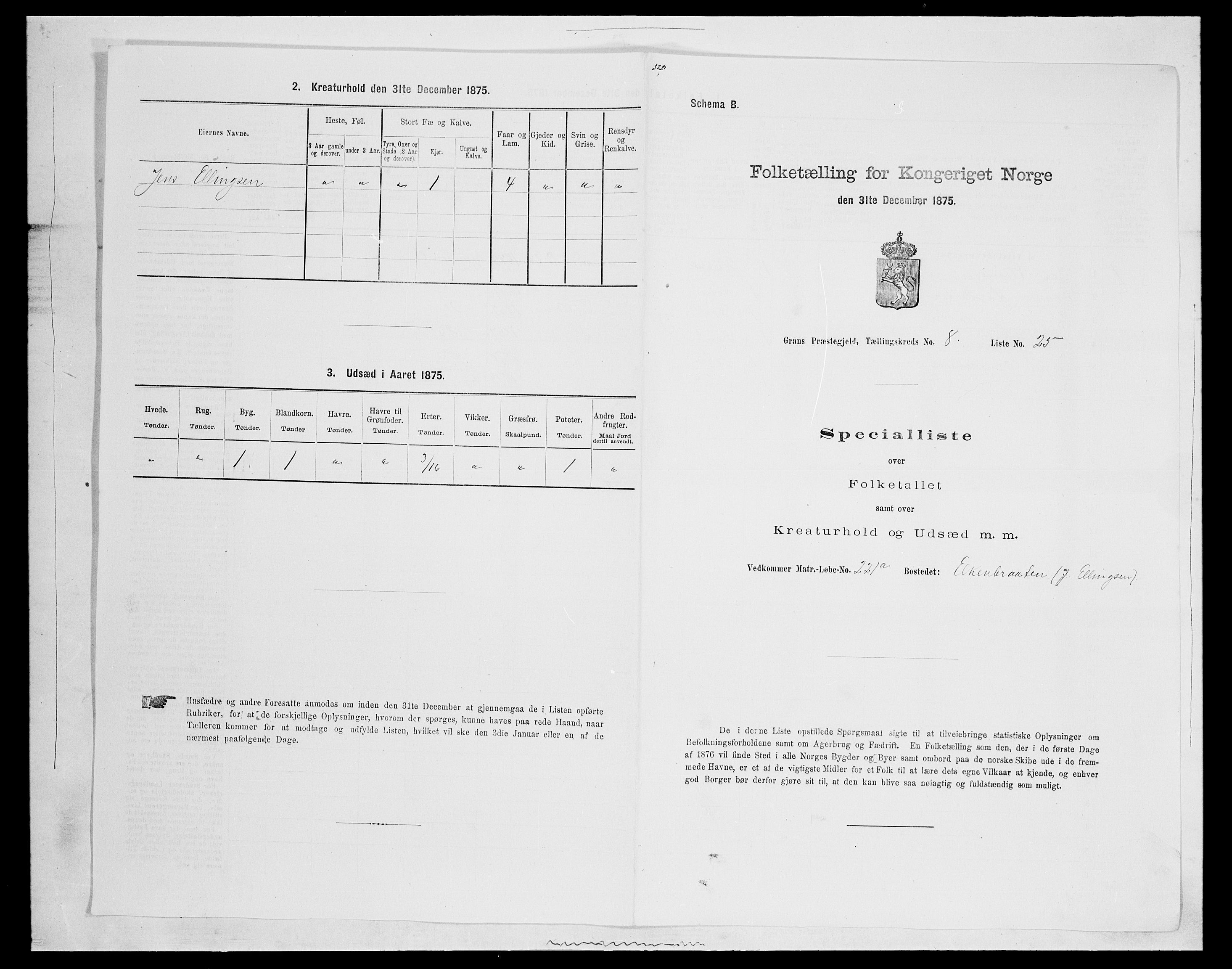 SAH, 1875 census for 0534P Gran, 1875, p. 1529