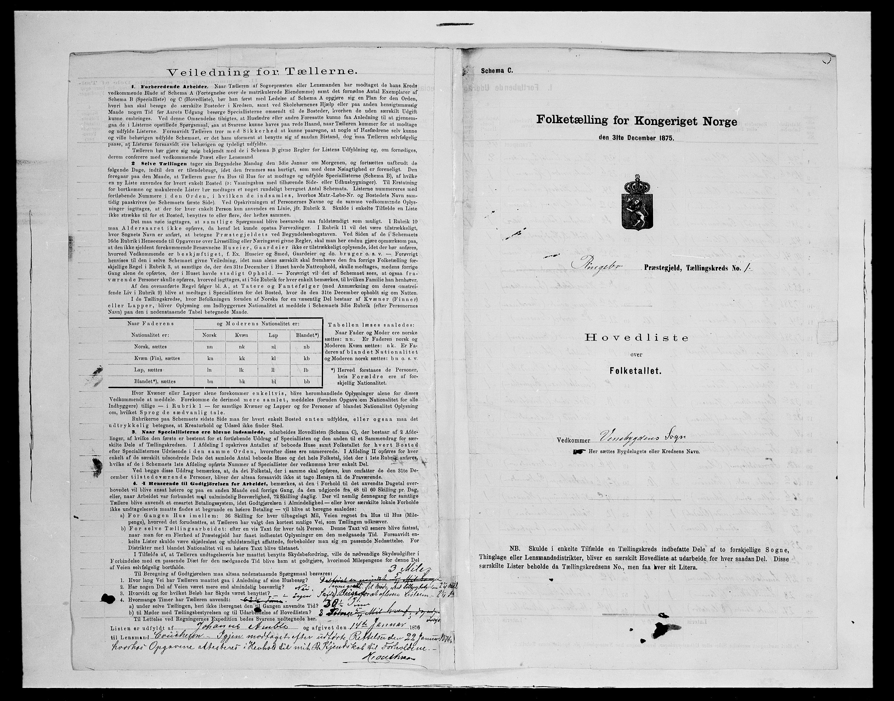 SAH, 1875 census for 0520P Ringebu, 1875, p. 20