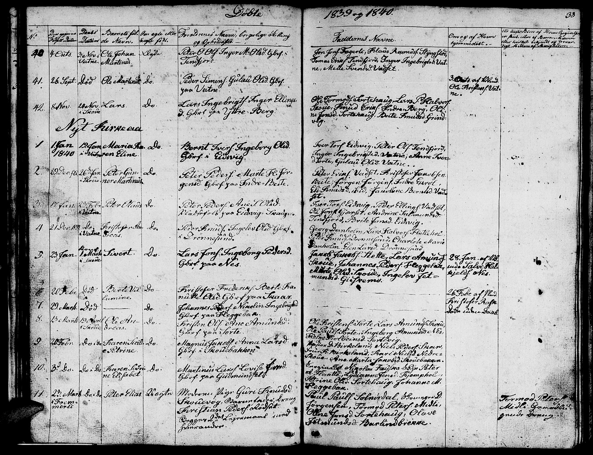 Ministerialprotokoller, klokkerbøker og fødselsregistre - Møre og Romsdal, AV/SAT-A-1454/524/L0361: Parish register (copy) no. 524C02, 1831-1840, p. 38