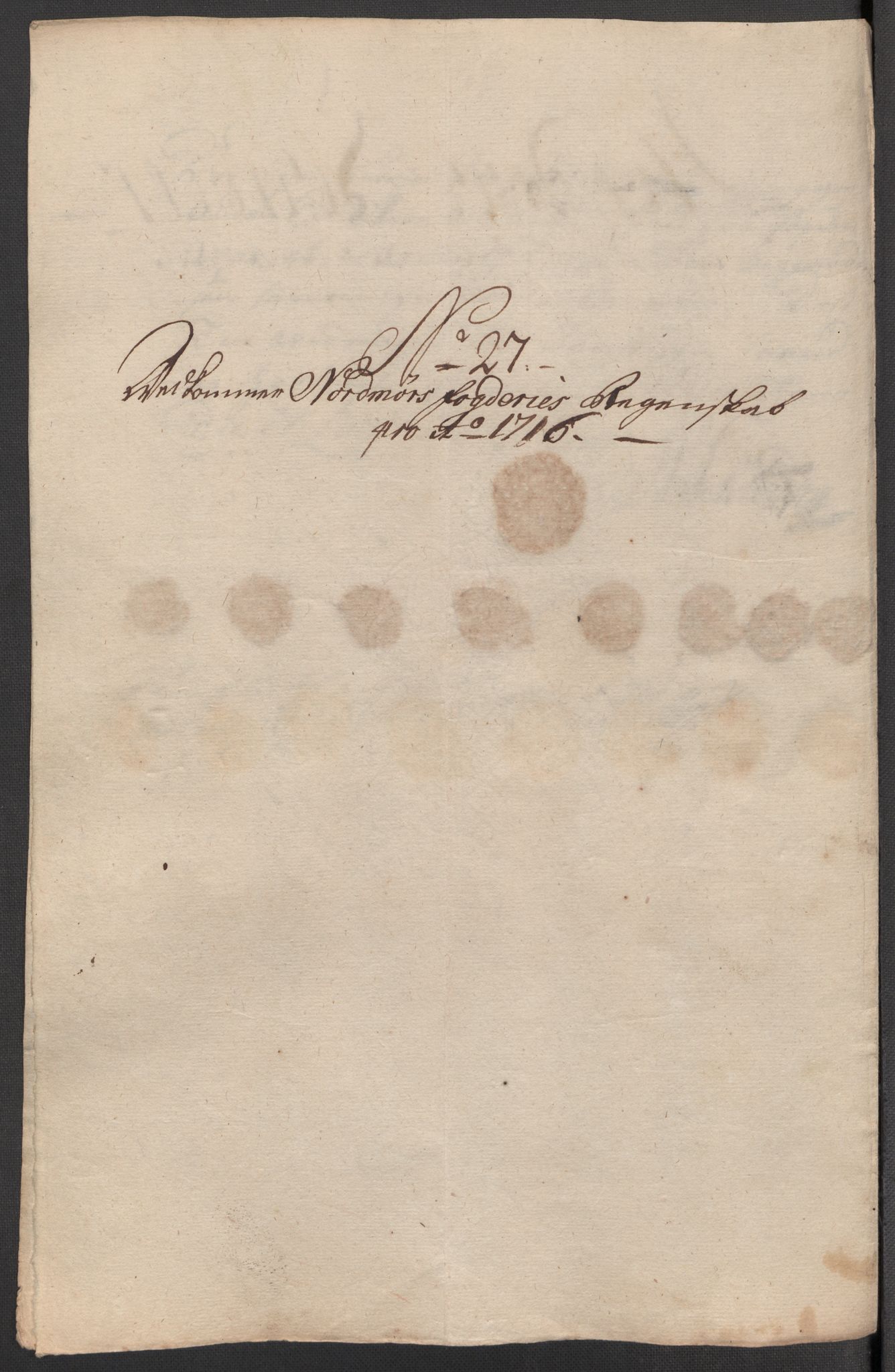 Rentekammeret inntil 1814, Reviderte regnskaper, Fogderegnskap, AV/RA-EA-4092/R56/L3749: Fogderegnskap Nordmøre, 1716, p. 161