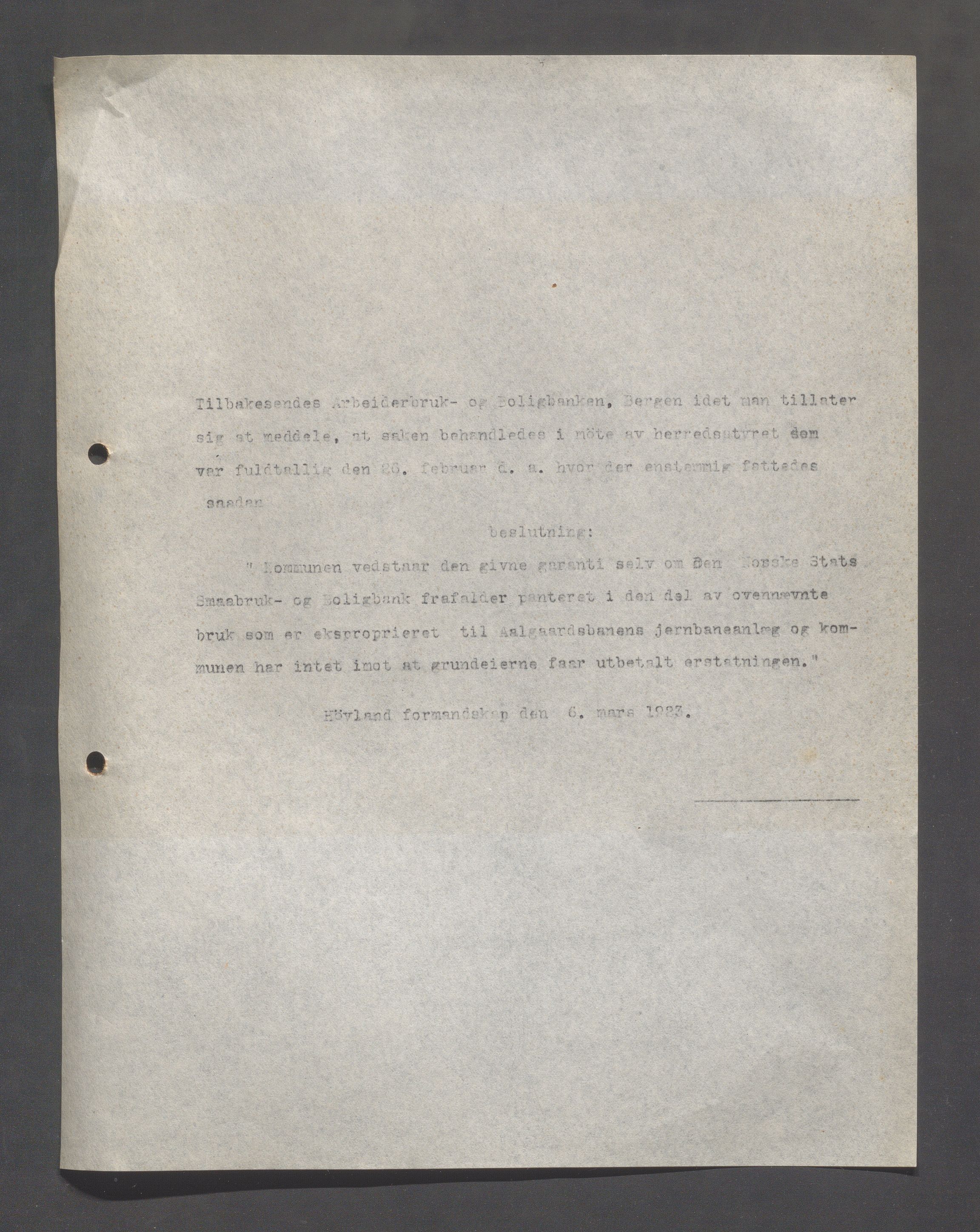 Høyland kommune - Formannskapet, IKAR/K-100046/B/L0006: Kopibok, 1920-1923, p. 57