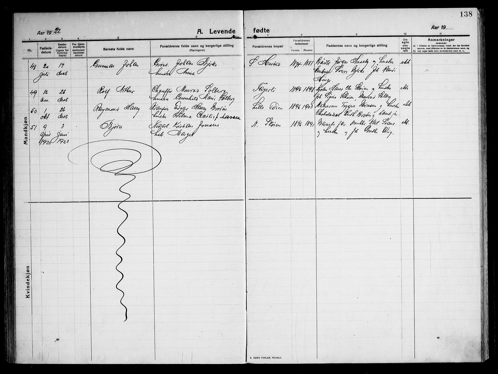 Østre Aker prestekontor Kirkebøker, AV/SAO-A-10840/F/Fa/L0012: Parish register (official) no. I 12, 1913-1924, p. 138