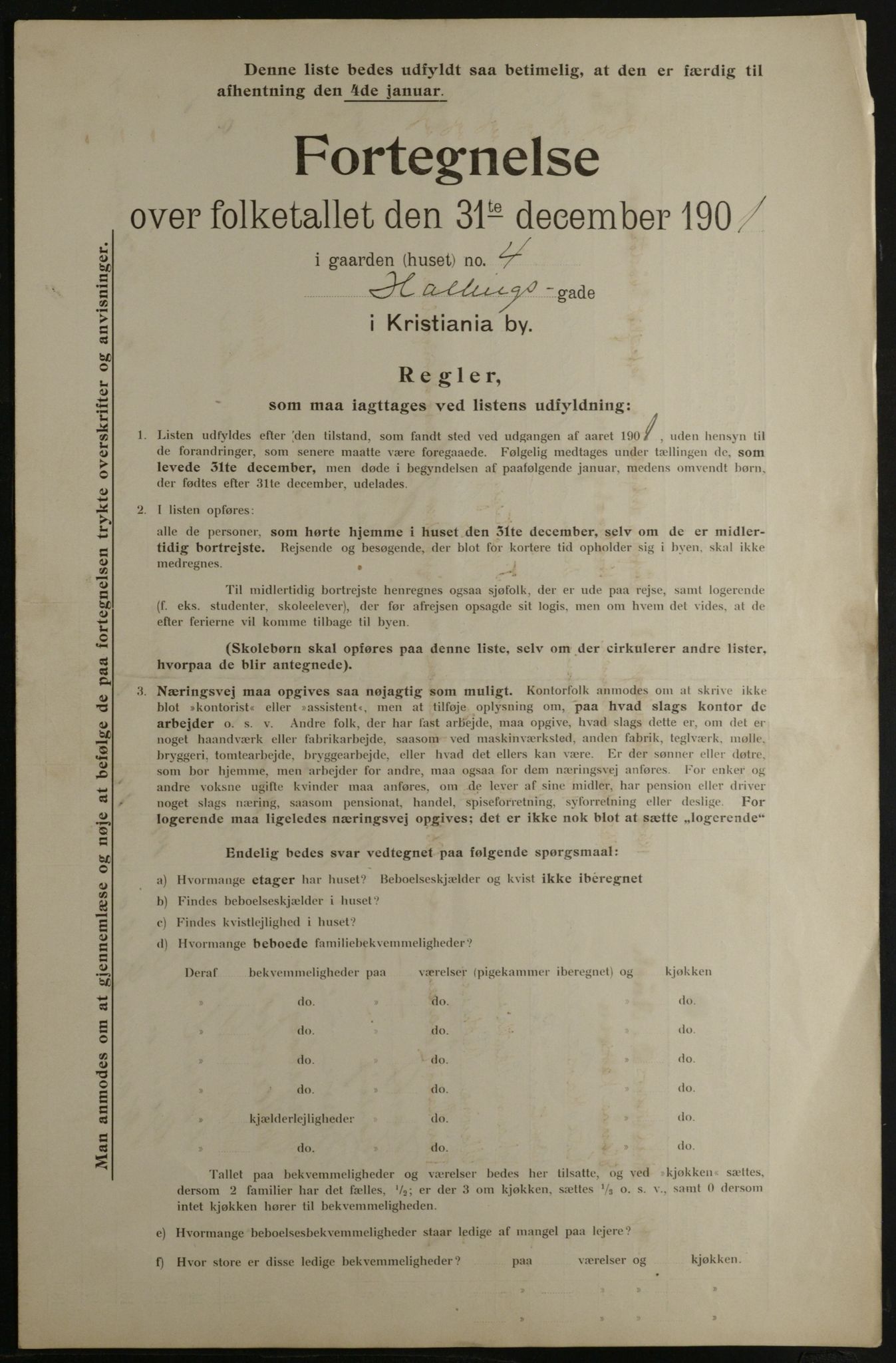 OBA, Municipal Census 1901 for Kristiania, 1901, p. 5514