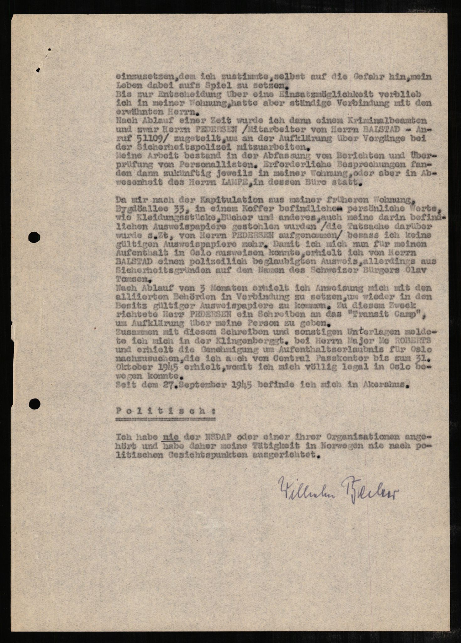 Forsvaret, Forsvarets overkommando II, AV/RA-RAFA-3915/D/Db/L0002: CI Questionaires. Tyske okkupasjonsstyrker i Norge. Tyskere., 1945-1946, p. 349