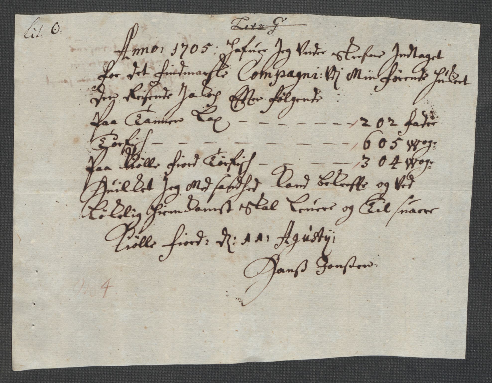 Rentekammeret inntil 1814, Reviderte regnskaper, Fogderegnskap, AV/RA-EA-4092/R69/L4853: Fogderegnskap Finnmark/Vardøhus, 1705-1706, p. 74