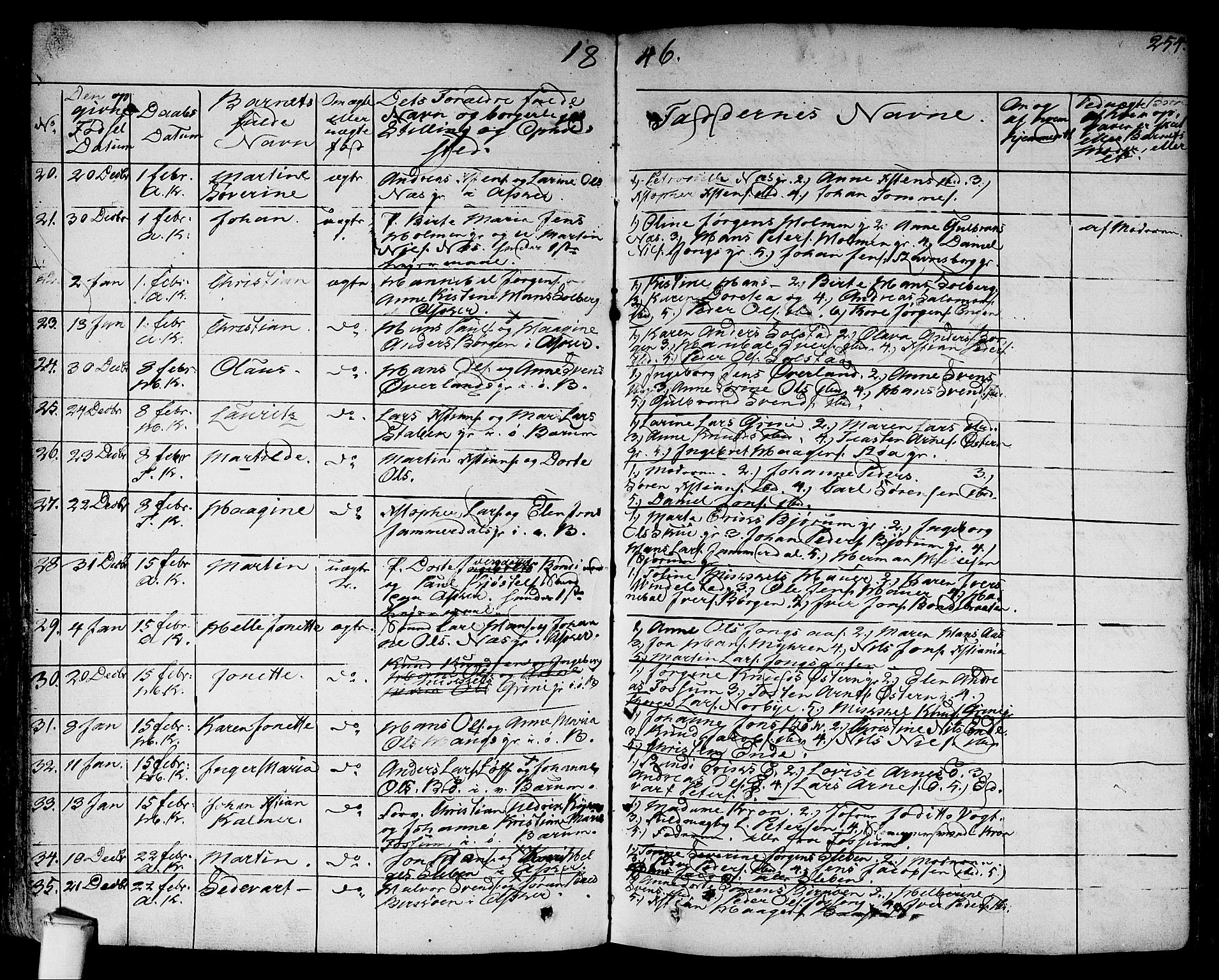 Asker prestekontor Kirkebøker, AV/SAO-A-10256a/F/Fa/L0007: Parish register (official) no. I 7, 1825-1864, p. 254