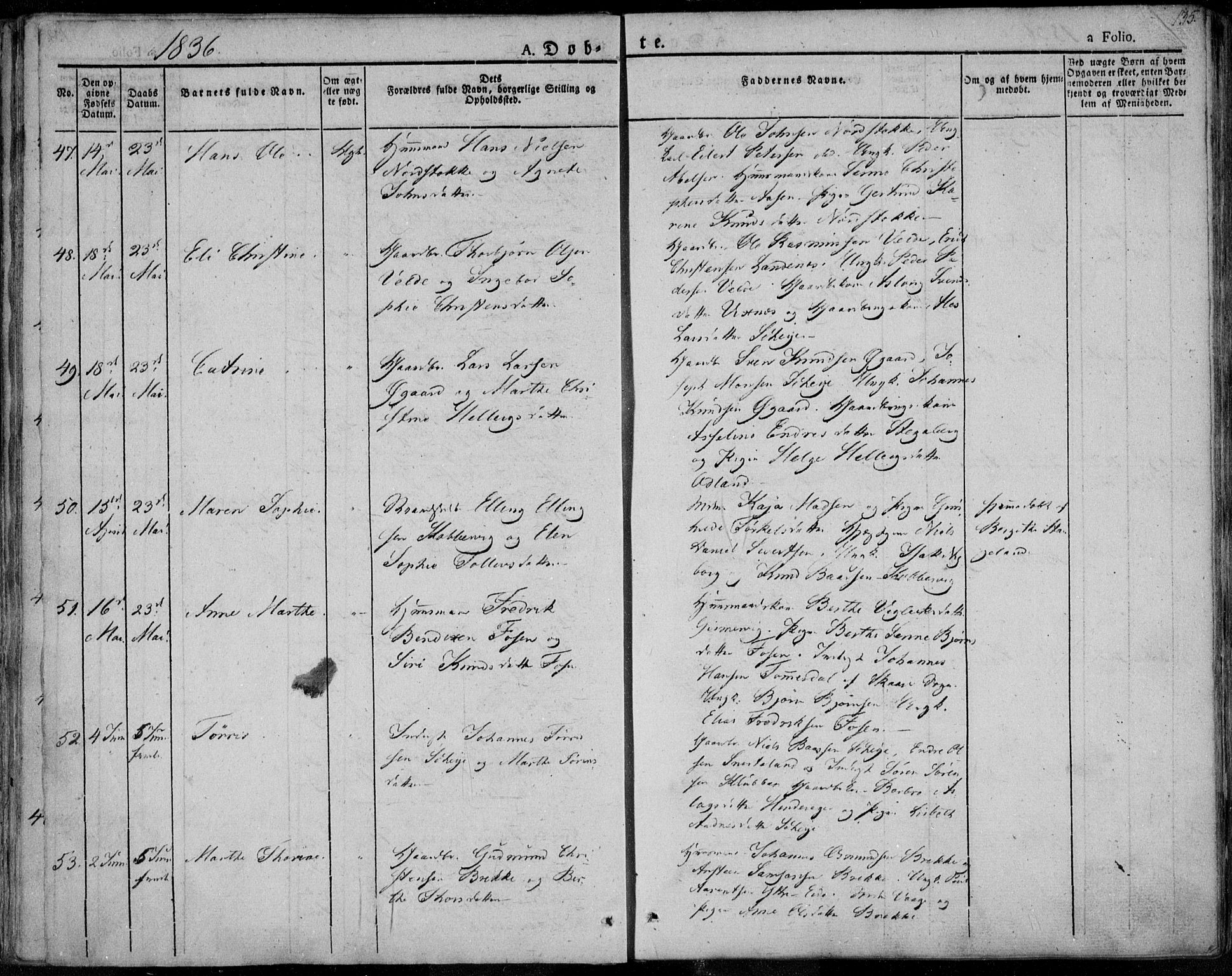 Avaldsnes sokneprestkontor, SAST/A -101851/H/Ha/Haa/L0005: Parish register (official) no. A 5.1, 1825-1841, p. 135