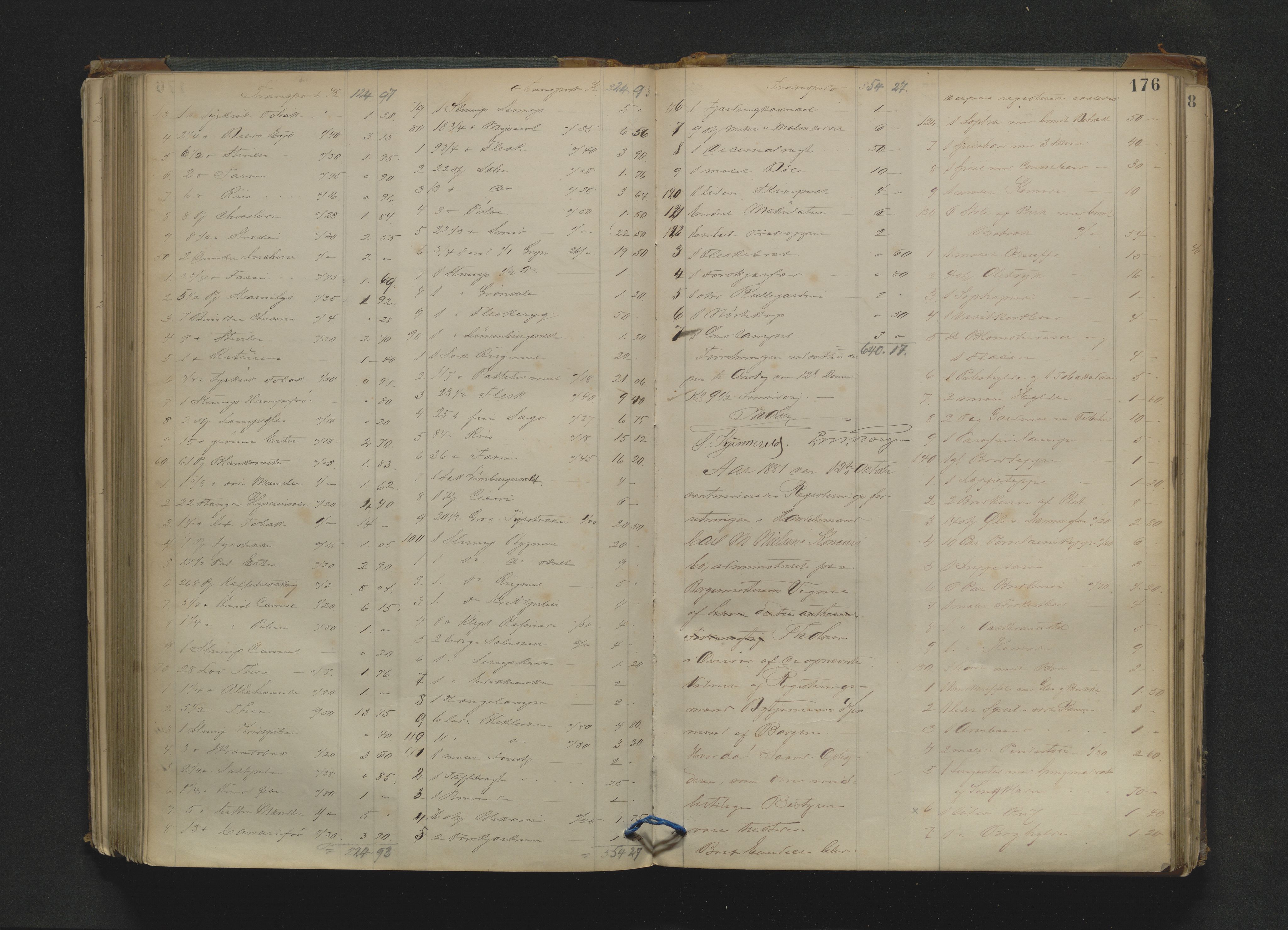 Drammen byfogd, AV/SAKO-A-222/H/Hb/Hbb/L0004: Registreringsprotokoll., 1878-1885, p. 176