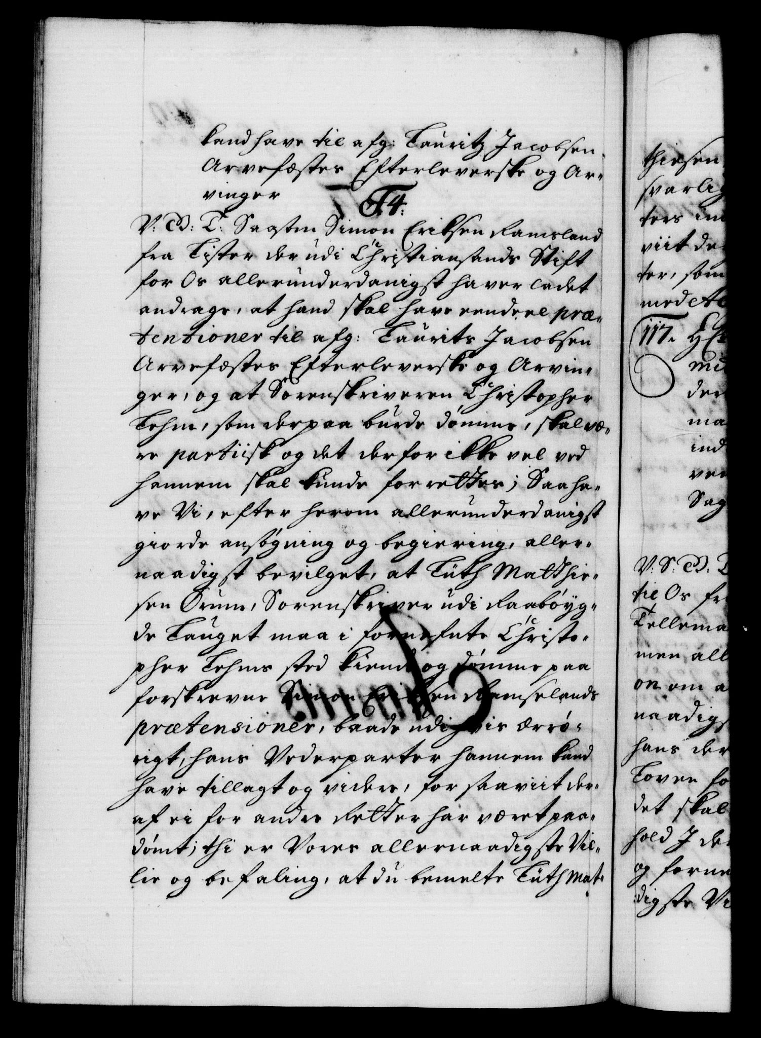 Danske Kanselli 1572-1799, AV/RA-EA-3023/F/Fc/Fca/Fcab/L0017: Norske tegnelser, 1704-1706, p. 400b